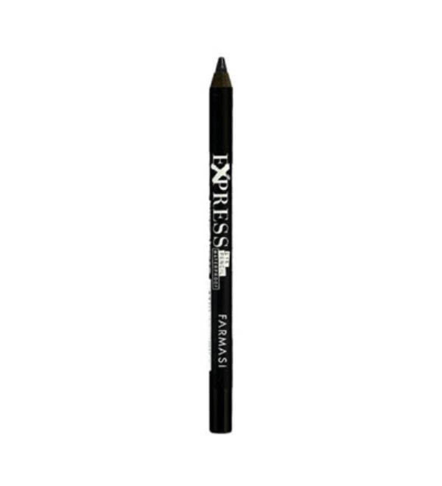 FARMASi Express Waterproof Eye Pencil  Waterproof  Fade-Proof Eye Makeup  Easy to Sharpen Liner Pencil  Long Lasting  Smudge Proof Eye Liner  0.04 oz / 1.14 g (Black)