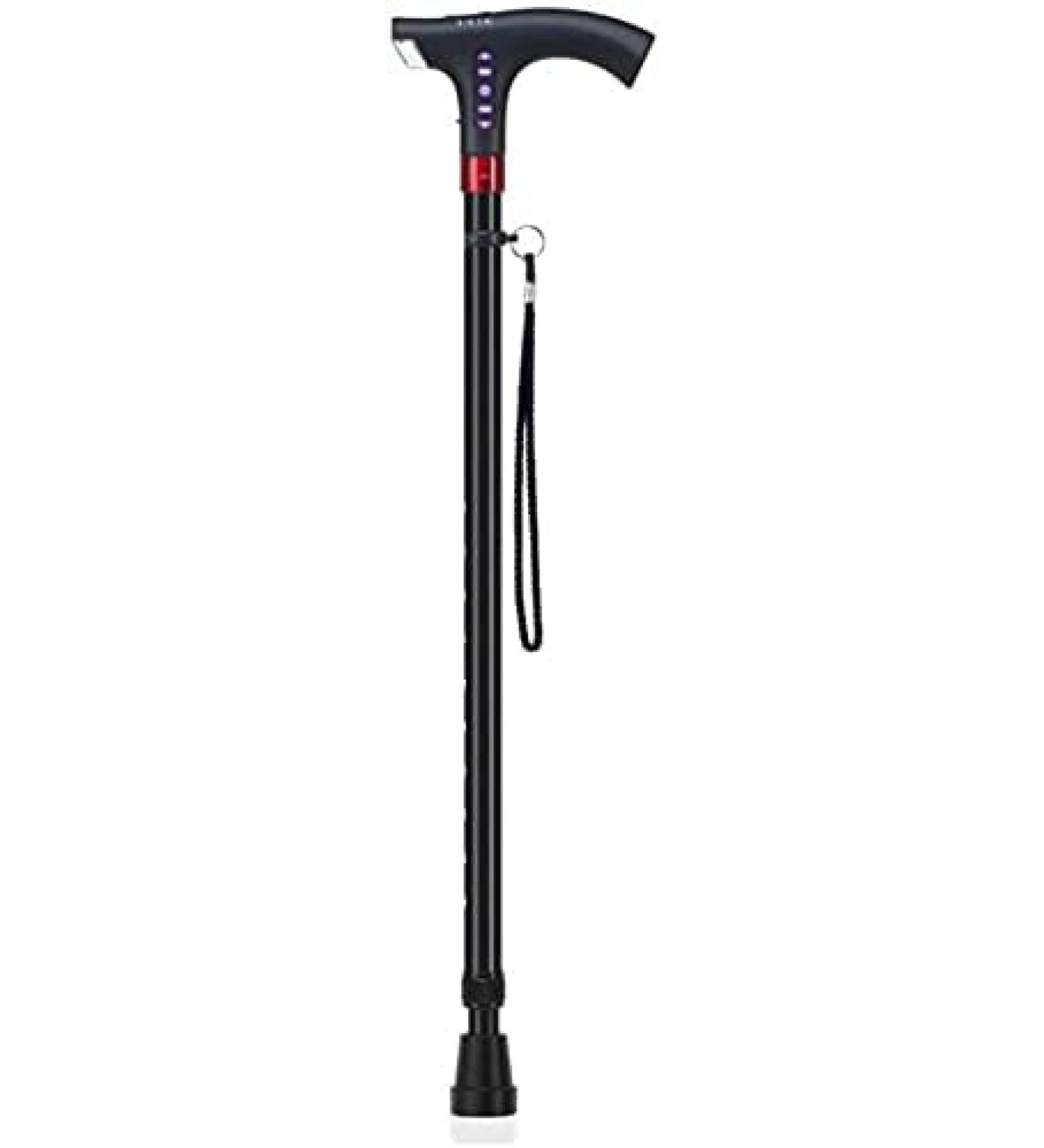 Canes Walking Stick Elderly Smart Lightweight Non Slip Multi Function Telescopic Aluminum Alloy Illuminated Handcuffs Exchange Singlefoot Practical - Buy Online on SooperMarket.com