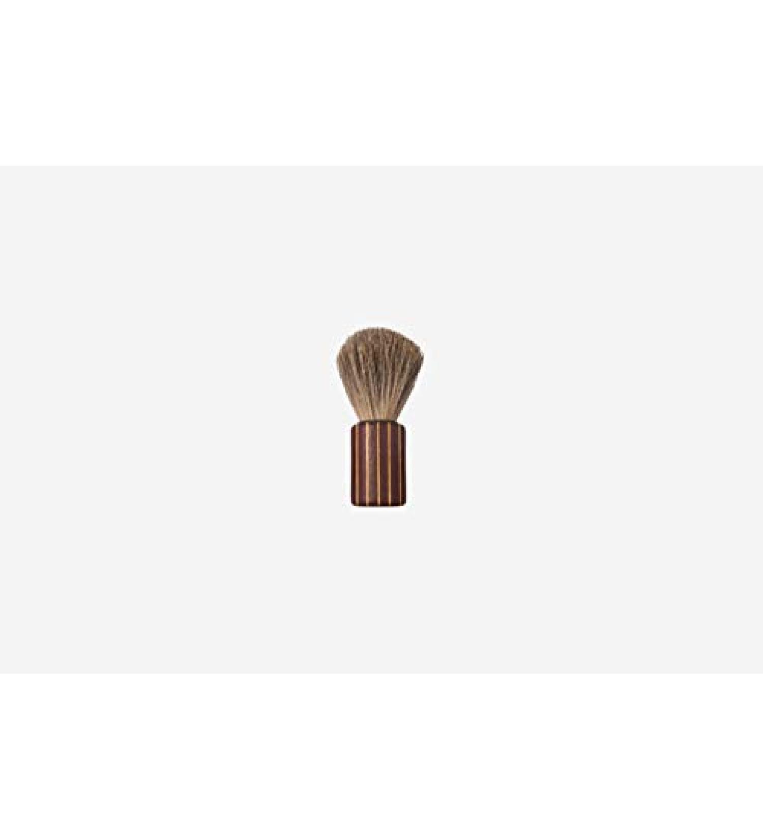Shaving brush cylindrical pure badger hair Bordeaux-yellow