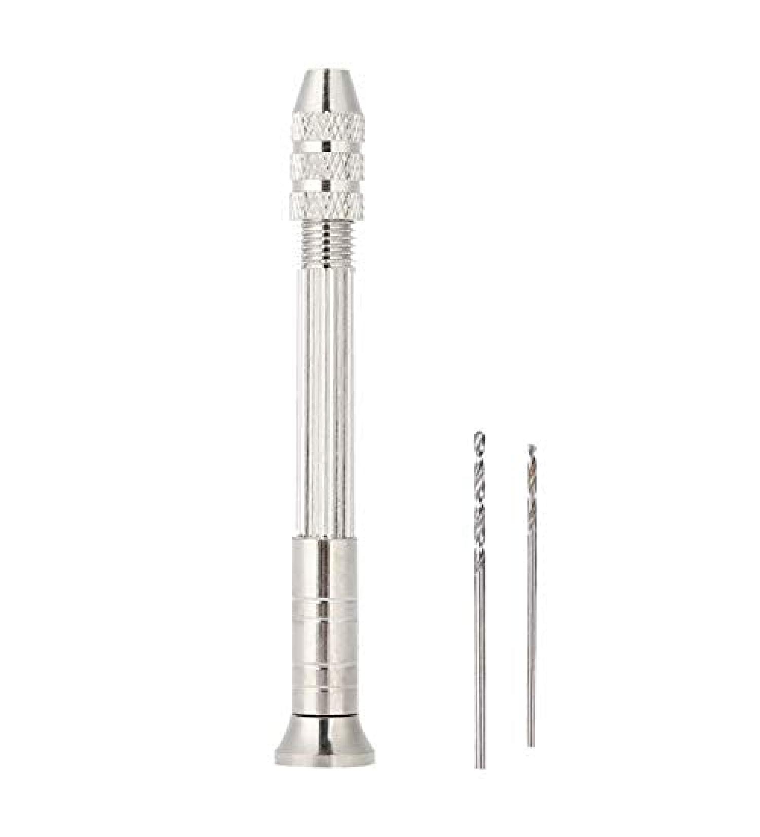 BORDSTRACT Manual Nail Art Punch Tool with 2 Drill Bits Nail Manicure Hand Dril for DIY Nail Piercing and Manicure Projects - Buy Online on SooperMarket.com