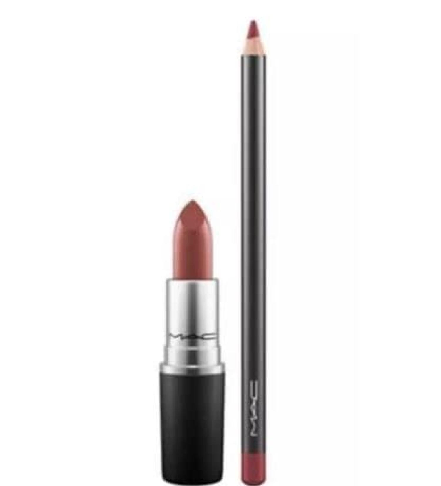 M.A.C. Cosmic Lip Duo RED Set: Frost Lipstick in FRESH MOROCCAN & Lip Pencil in BRICK - Buy Online on SooperMarket.com