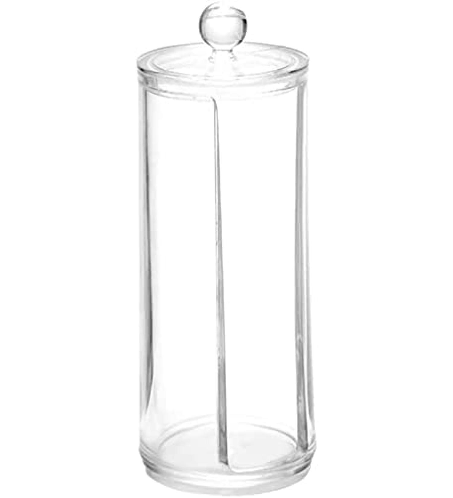 Acrylic Makeup Organizer Cosmetic Cotton Pad Rounds Holder Makeup Removers Clear Organizer Storage Display Rack (Color Name : White) - Buy Online on SooperMarket.com