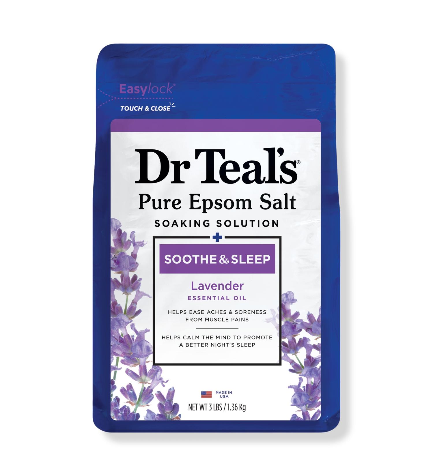Dr Teal's Soothe & Sleep with Lavender Pure Epsom Salt Soaking Solution 48.0 oz - Transform Your Style with the Best Innovation Today! - Buy Online on SooperMarket.com