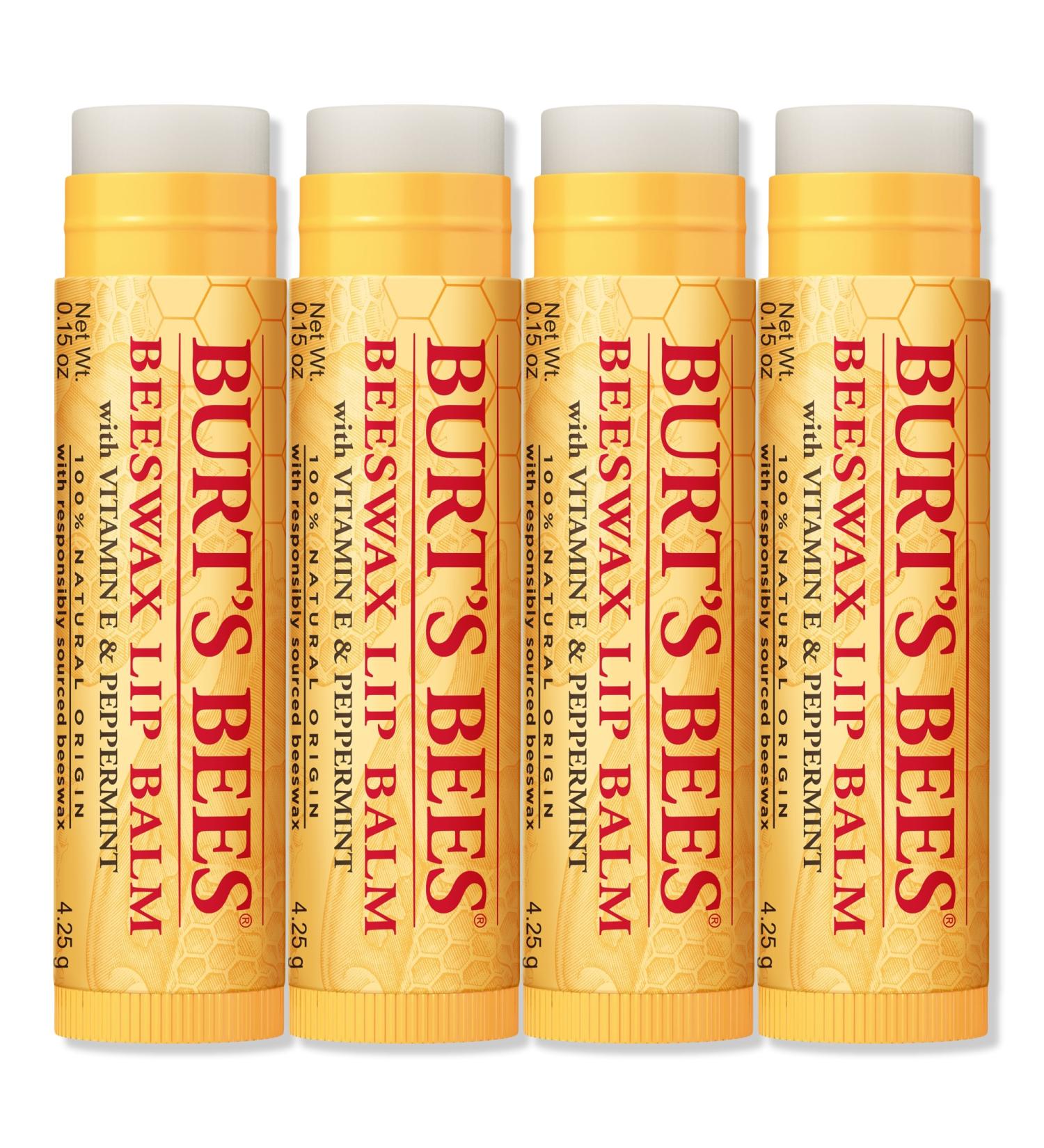 Burt's Bees Beeswax Lip Balm 4-Pack 4 ct - Discover Premium Quality Shop now! - Buy Online on SooperMarket.com