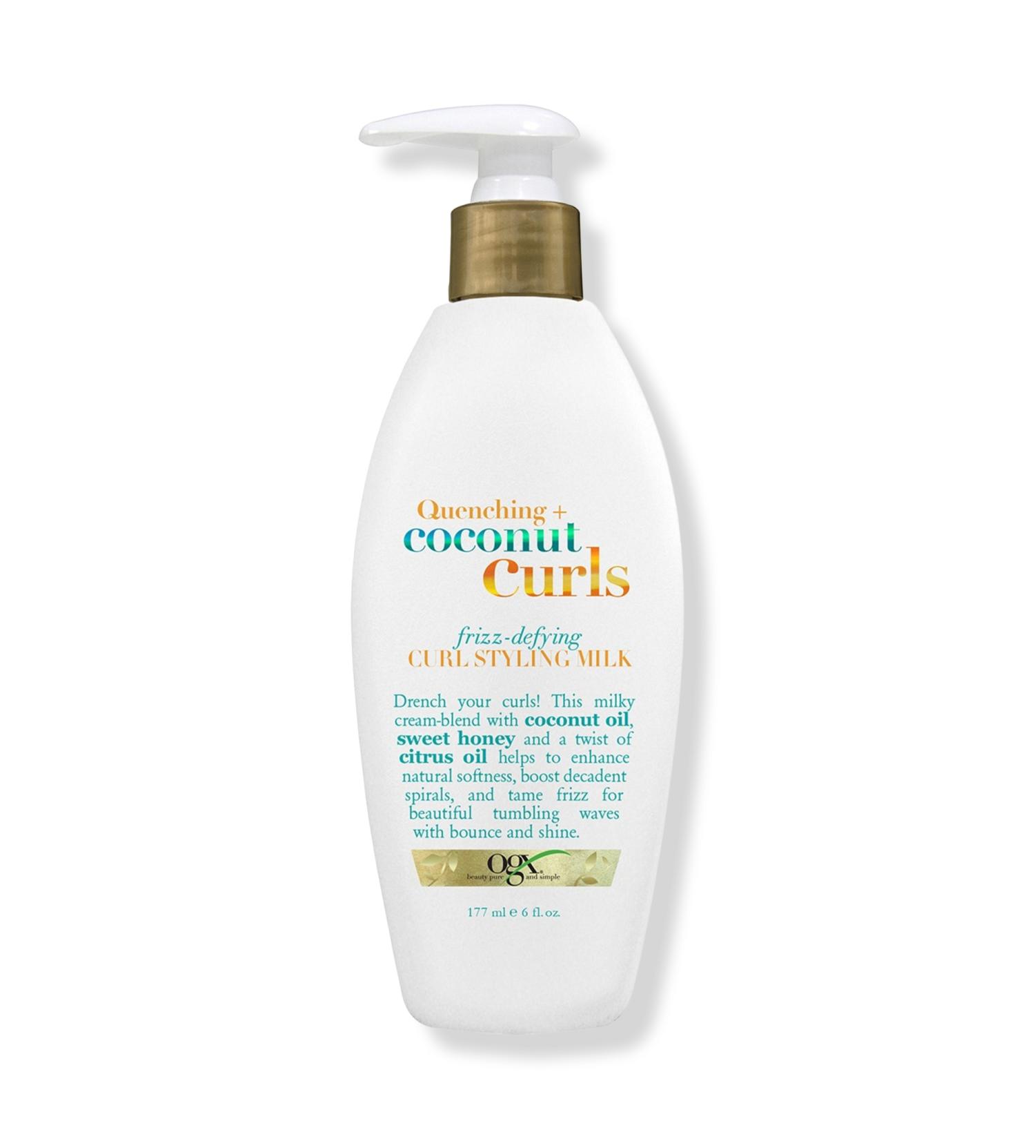 Discover OGX Quenching + Coconut Curls Frizz Defying Curl Styling Milk 6.0 oz - Elevate Your Style Instantly! - Buy Online on SooperMarket.com
