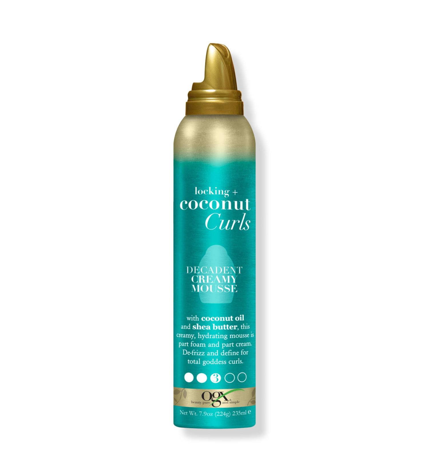 Discover OGX Locking + Coconut Curls Decadent Creamy Mousse 7.9 oz - Elevate Your Style Instantly! - Buy Online on SooperMarket.com