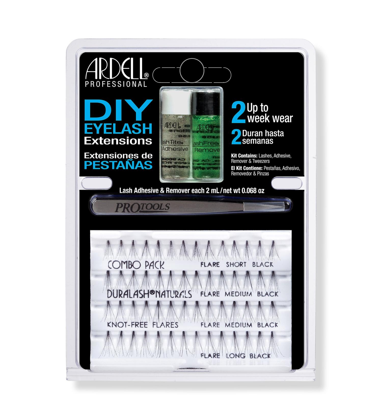 Ardell DIY Eyelash Extensions Kit with Tweezers, Adhesive and Remover