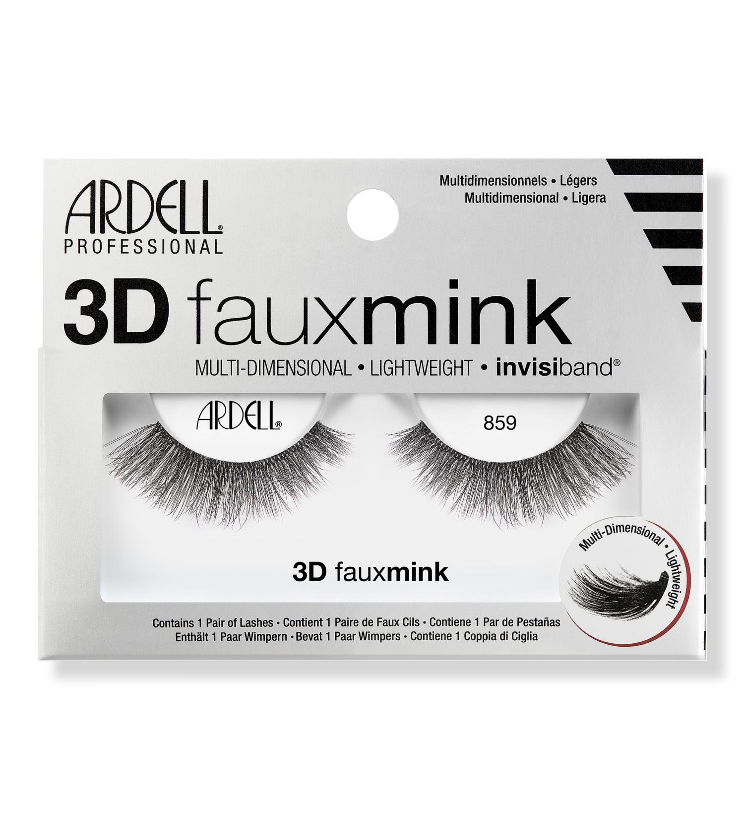 Ardell 3D Faux Mink #859, Multi-dimensional False Eyelash with Invisiband - Discover Premium Quality Shop now! - Buy Online on SooperMarket.com
