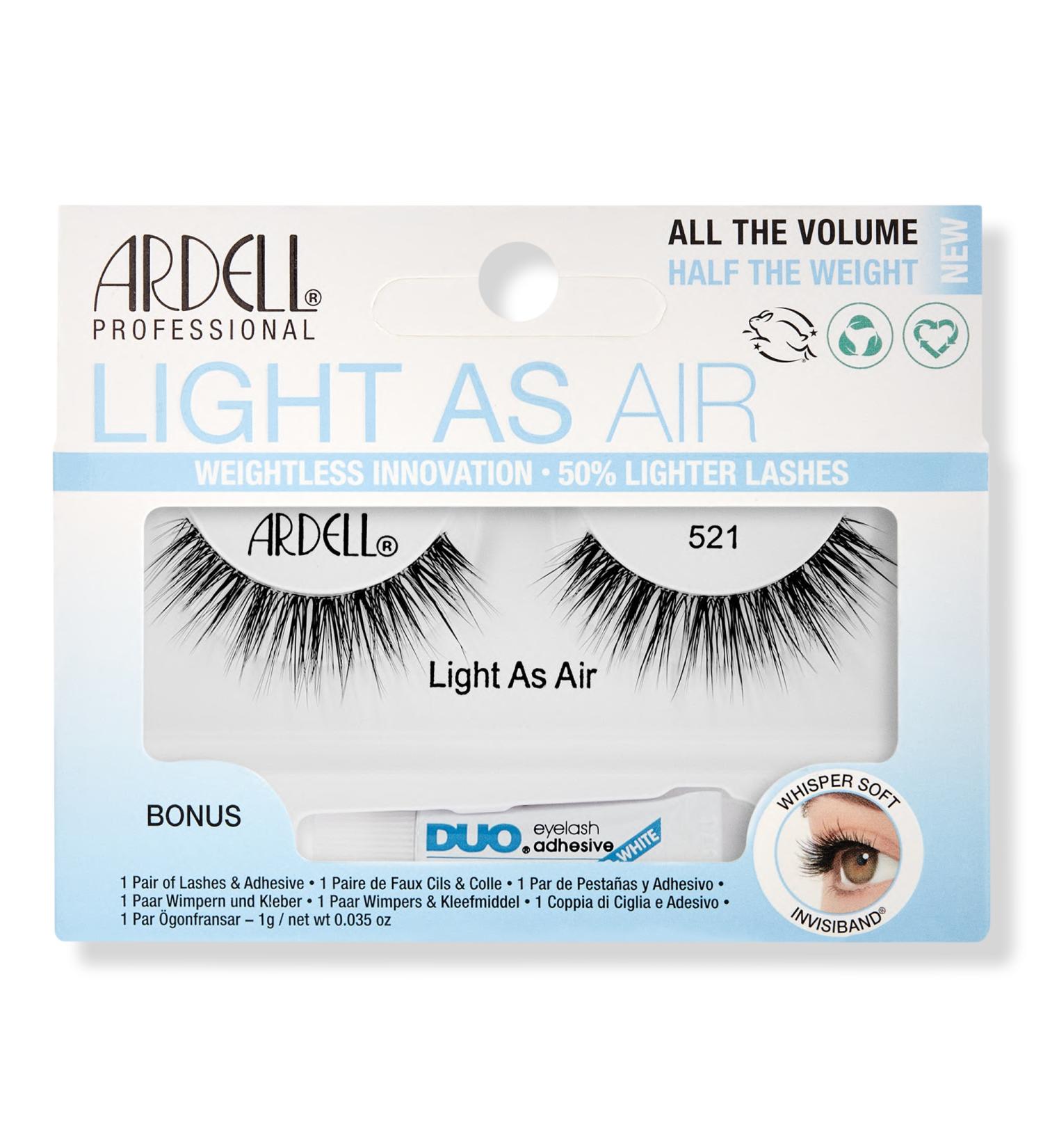 Ardell Light as Air False Lash #521 with Bonus DUO Adhesive - Transform Your Style with the Best Innovation Today! - Buy Online on SooperMarket.com