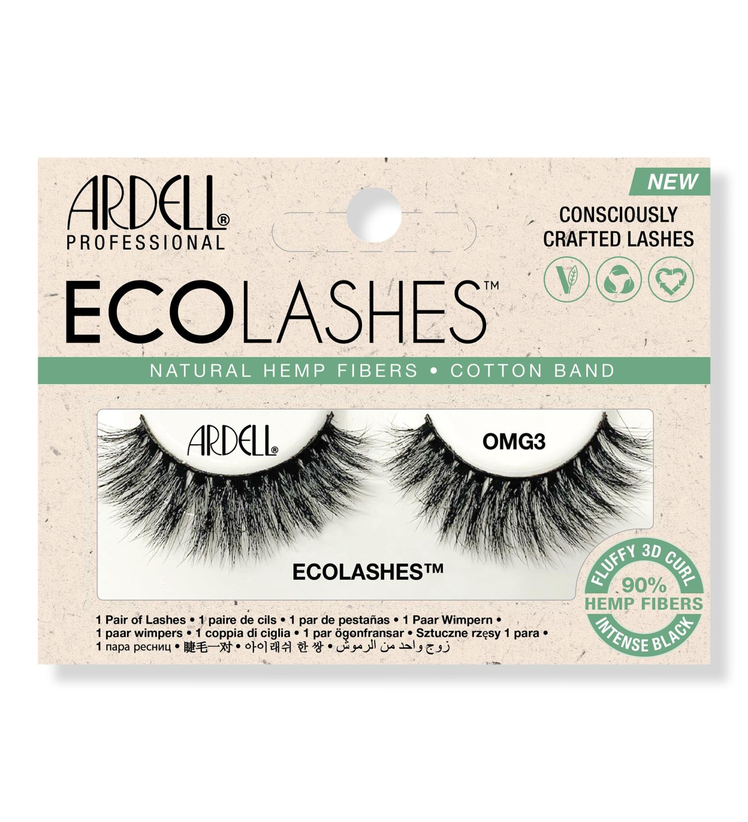 Ardell Eco Lashes in OMG3 with Natural Hemp Fibers and Cotton Band - Transform Your Style with the Best Innovation Today! - Buy Online on SooperMarket.com