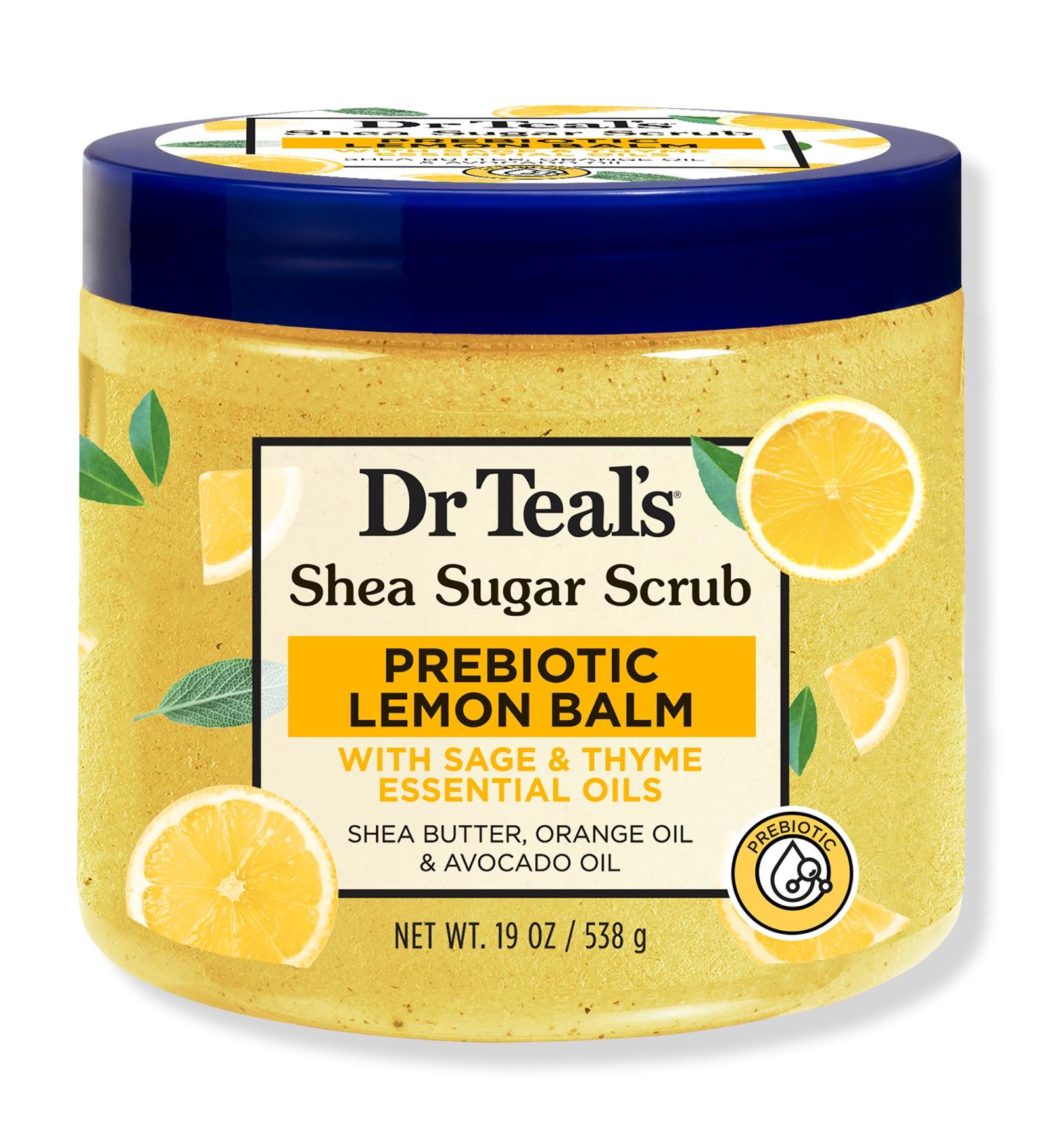 Dr Teal's Shea Sugar Body Scrub with Prebiotic Lemon Balm and Essential Oils 19 oz - Transform Your Style with the Best Innovation Today! - Buy Online on SooperMarket.com
