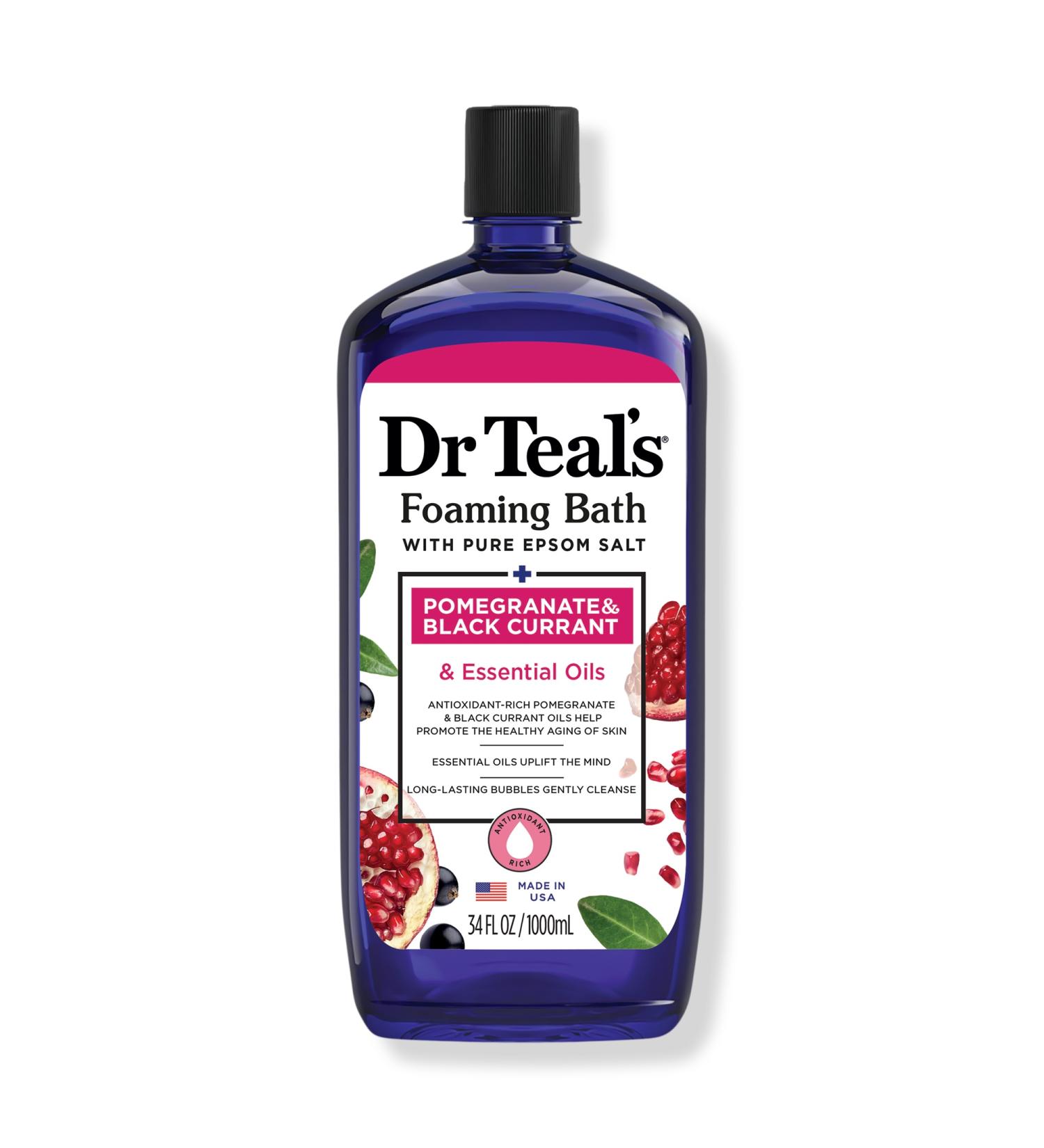 Discover Dr Teal's Foaming Bath with Pomegranate Oil & Black Currant 34 oz - Elevate Your Style Instantly! - Buy Online on SooperMarket.com