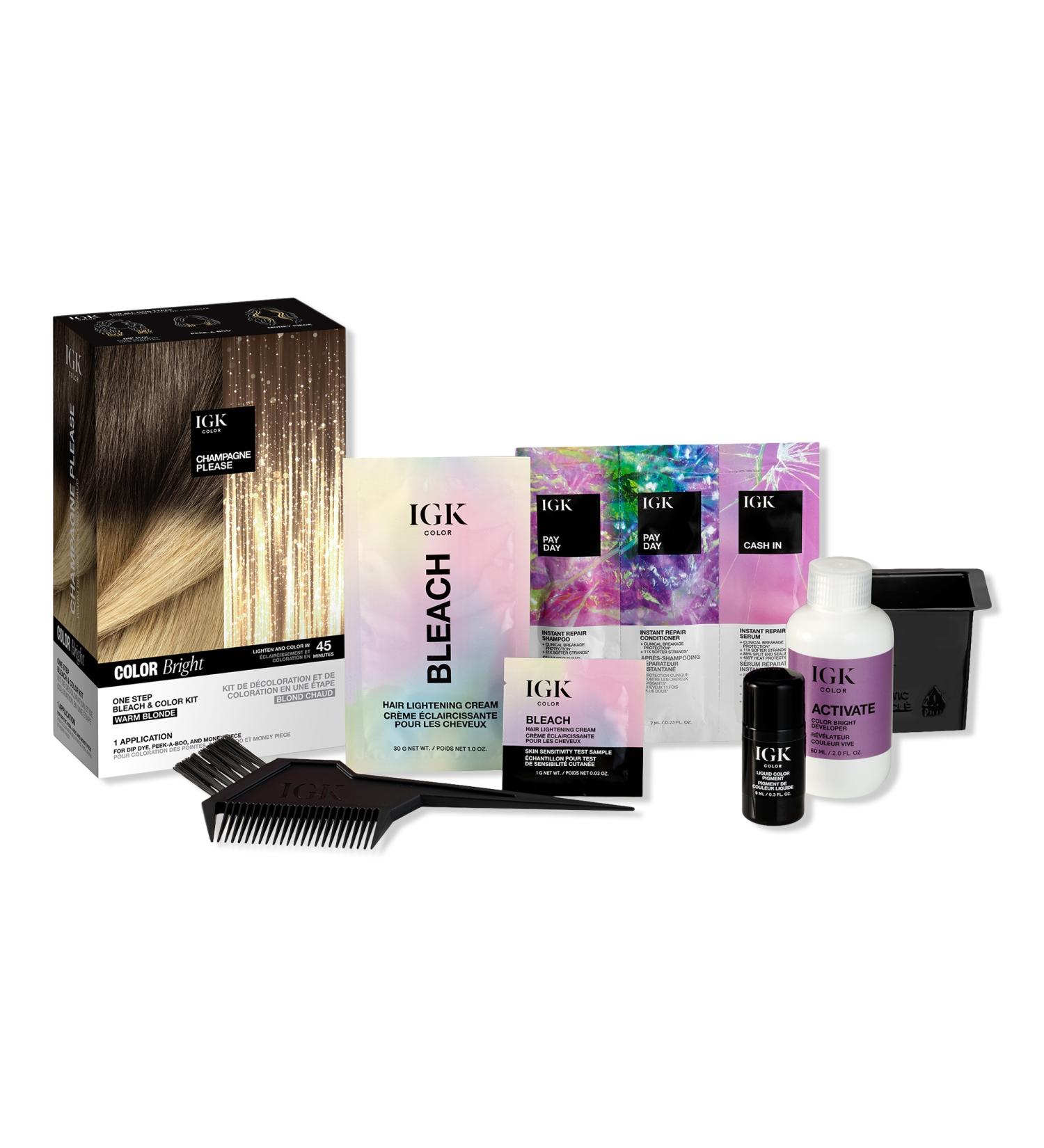 IGK Color Bright One Step Bleach & Color Kit Champagne Please