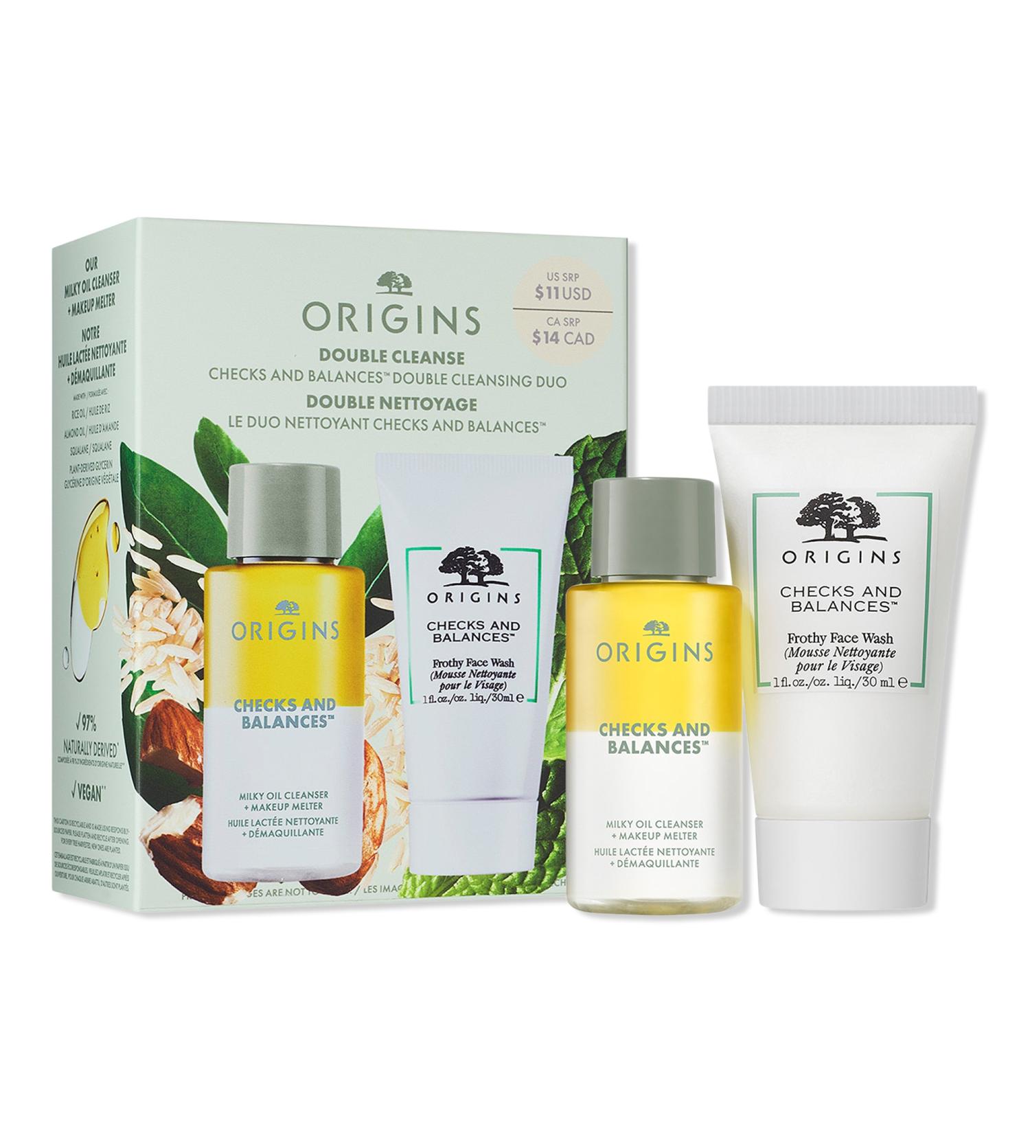 Discover Origins Double Cleanse Checks and Balances Double Cleansing Duo - Elevate Your Style Instantly! - Buy Online on SooperMarket.com
