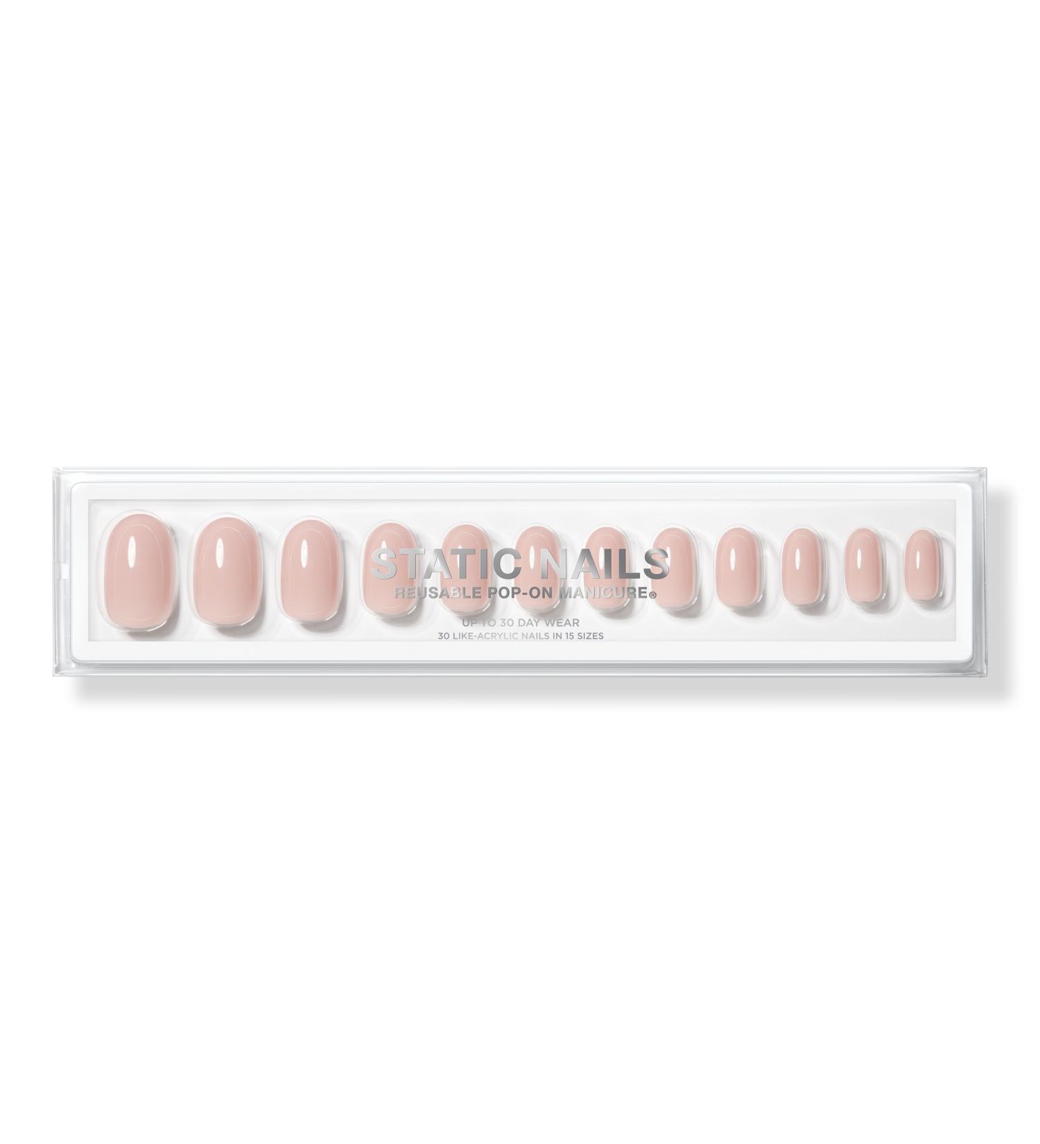 Discover Static Nails Barely There Reusable Pop-On Manicures - Elevate Your Style Instantly! - Buy Online on SooperMarket.com