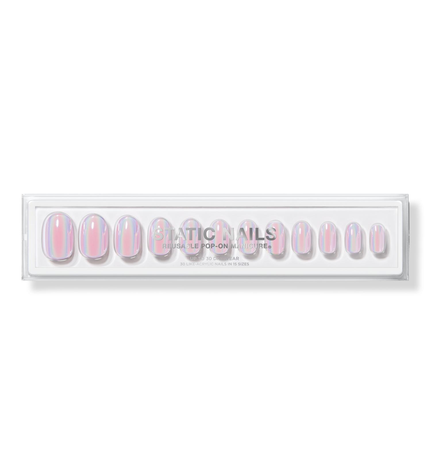 Discover Static Nails Digital Pink Reusable Pop-On Manicures - Elevate Your Style Instantly! - Buy Online on SooperMarket.com