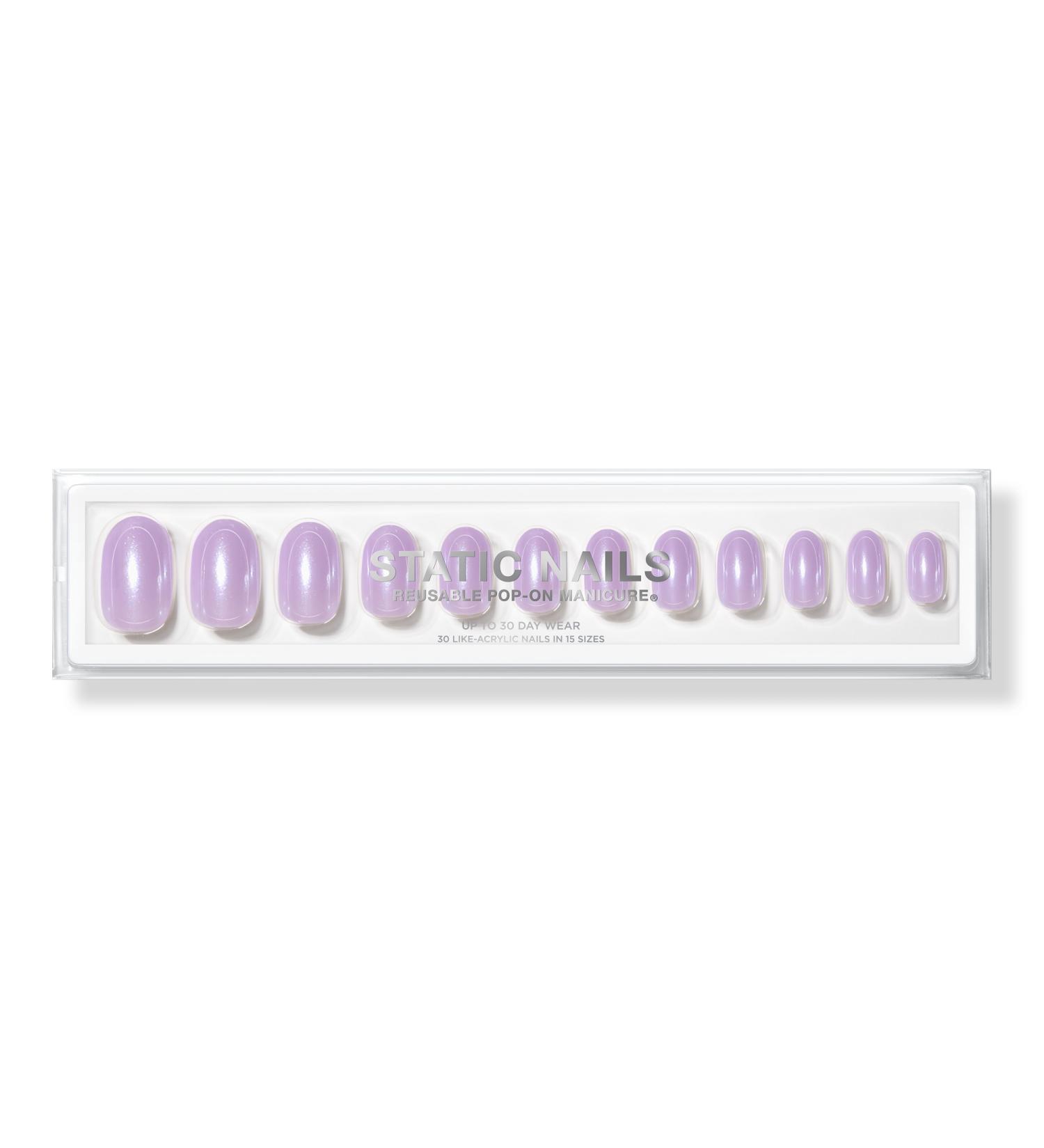 Static Nails Glazed Lavender Reusable Pop-On Manicures - Transform Your Style with the Best Innovation Today! - Buy Online on SooperMarket.com
