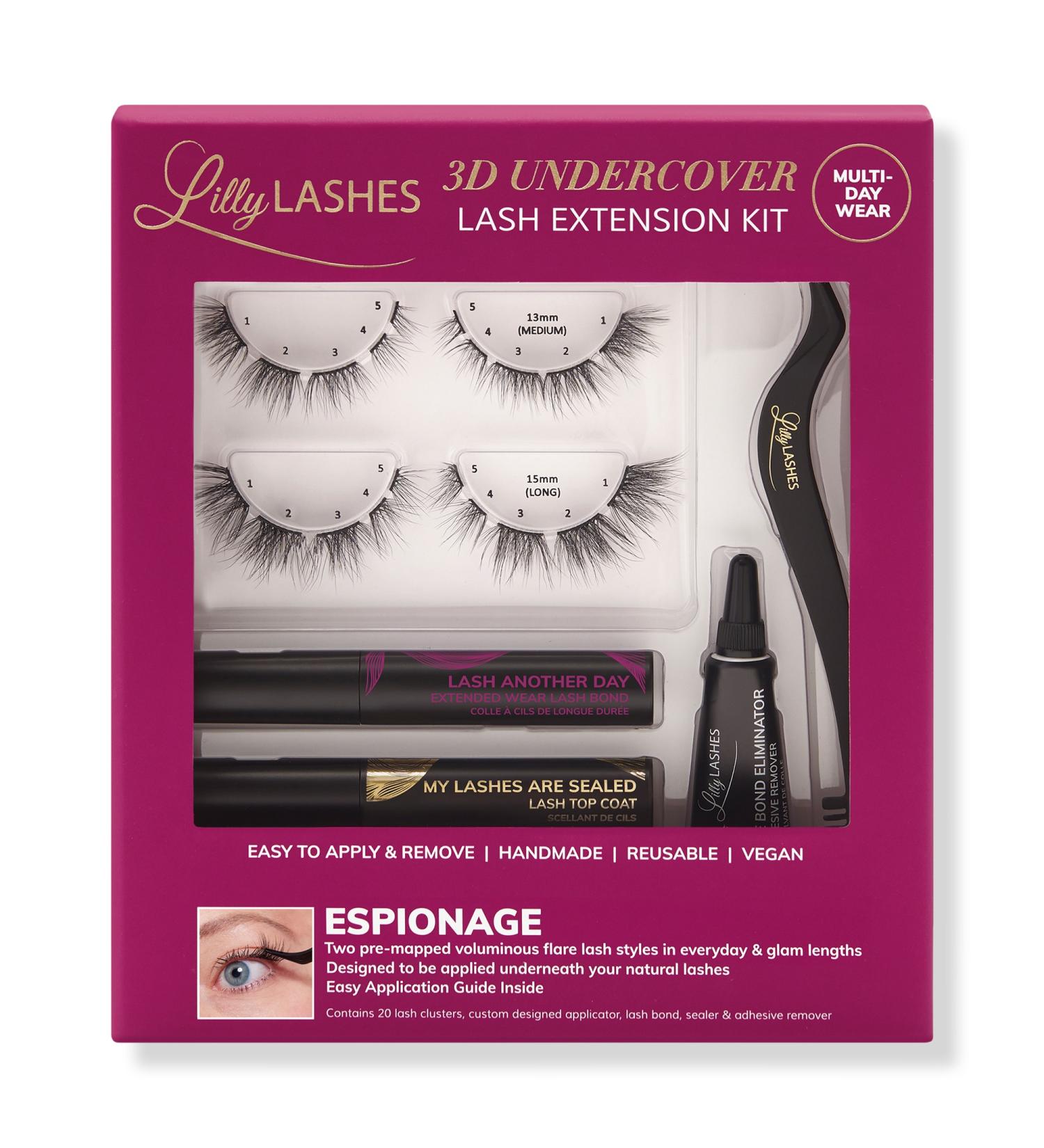 Discover Lilly Lashes Espionage 3D Undercover Lash Extension Kit - Elevate Your Style Instantly! - Buy Online on SooperMarket.com