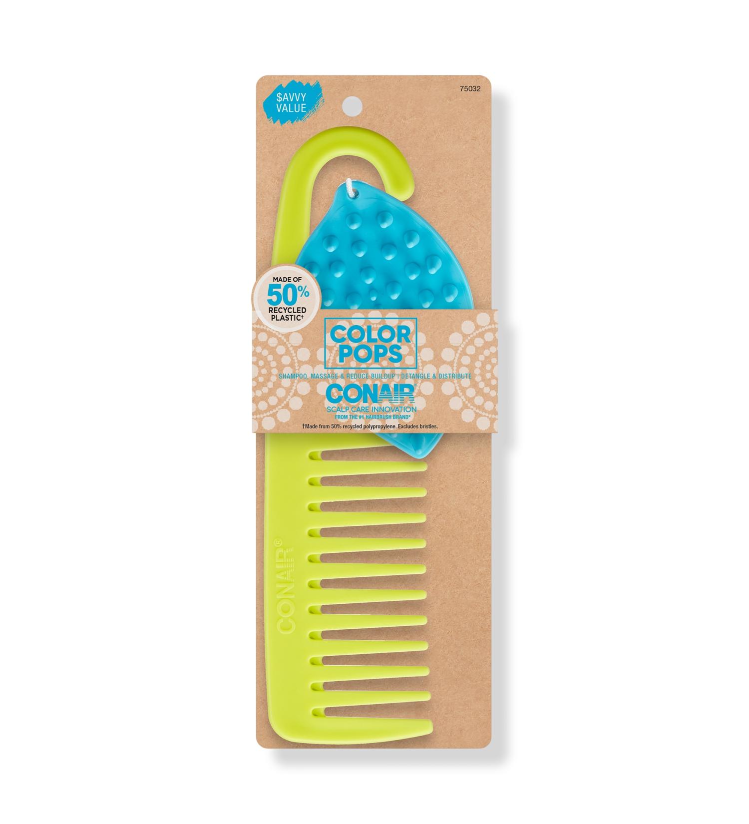 Conair Color Pops Shampoo Scalp Massage & Shower Comb Value Pack - Transform Your Style with the Best Innovation Today! - Buy Online on SooperMarket.com