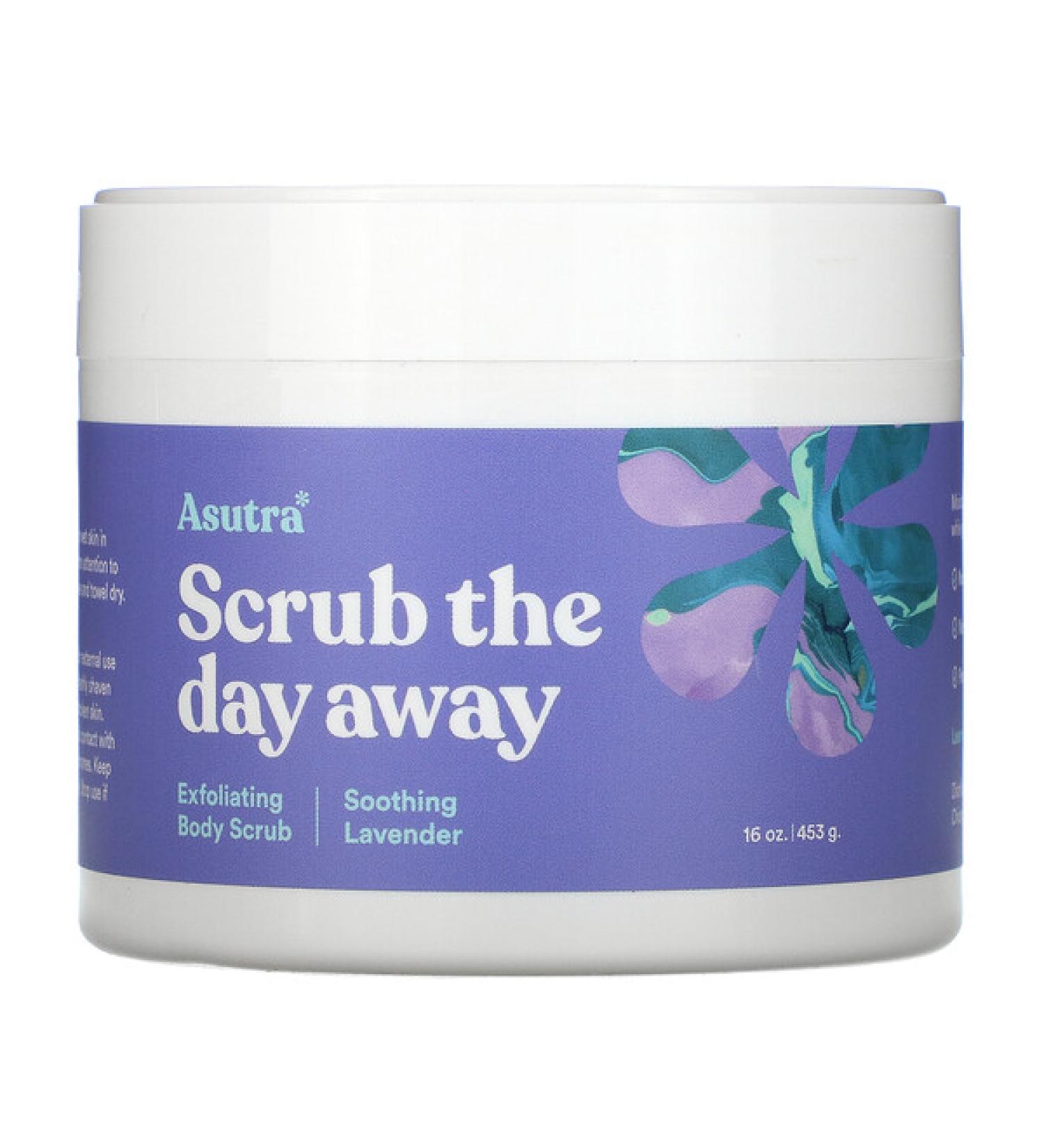 Asutra Scrub The Day Away Exfoliating Body Scrub Soothing Lavender 16 oz (453 g)