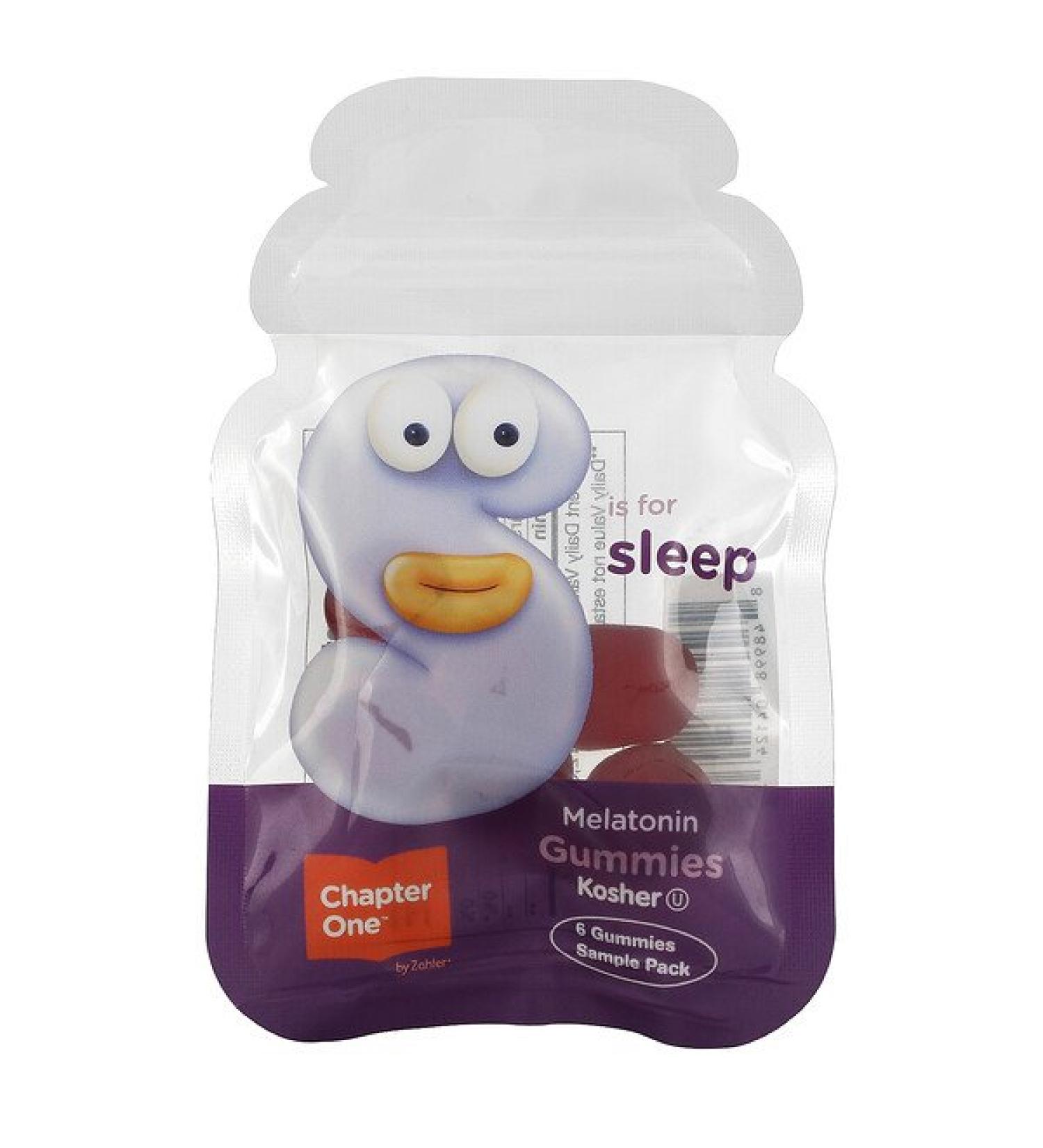 Chapter One S Is For Sleep with Melatonin Flavored Gummies Sample Pack 6 Gummies
