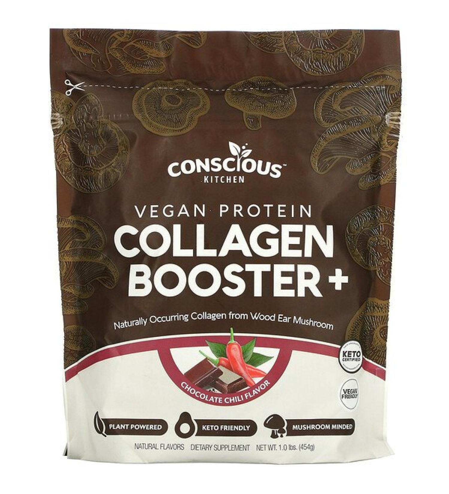 Conscious Kitchen Vegan Protein Collagen Booster+ Chocolate Chili 1.0 lbs (454 g)