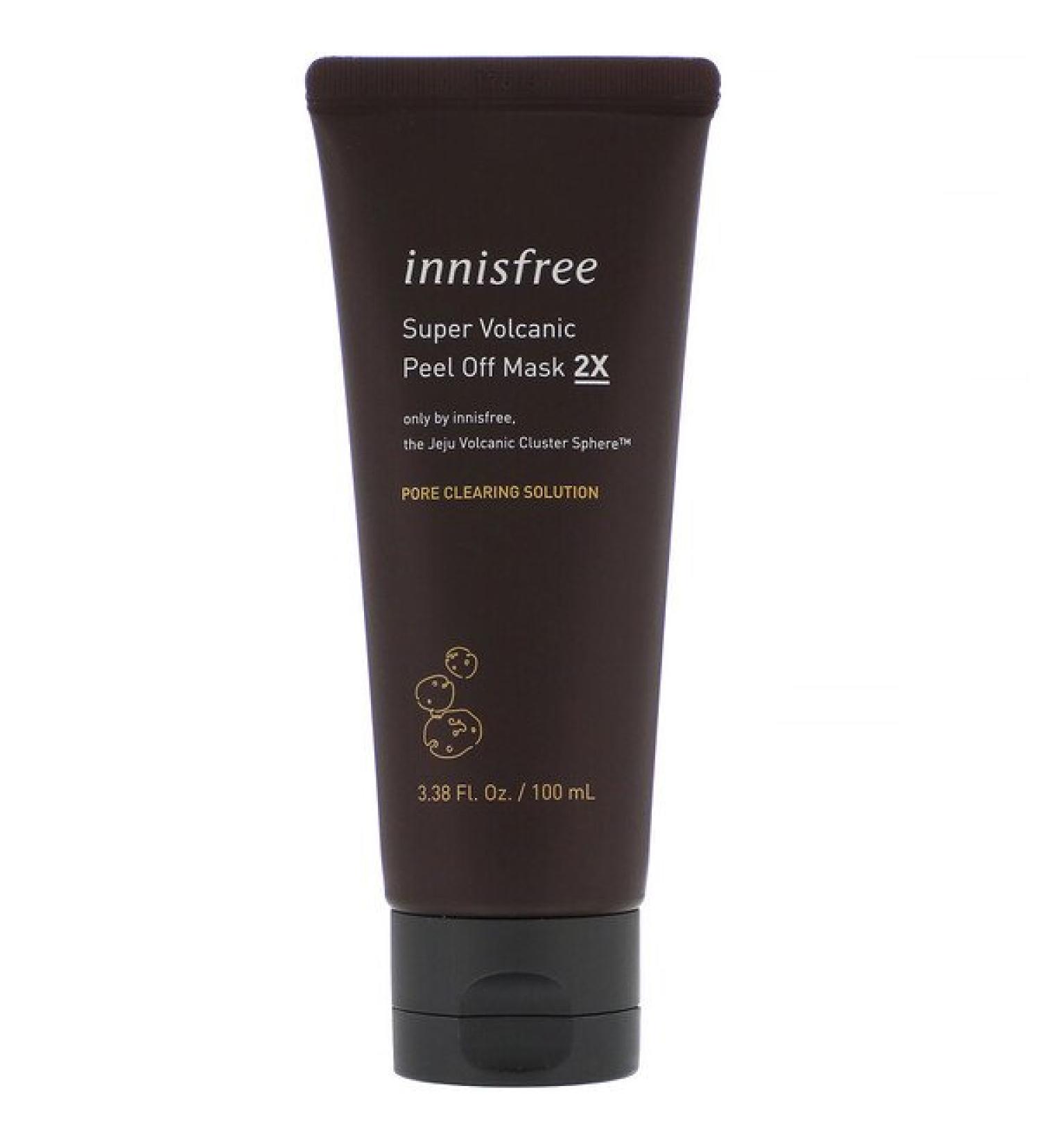 Innisfree Super Volcanic Peel Off Beauty Mask 2X  3.38 fl oz (100 ml)