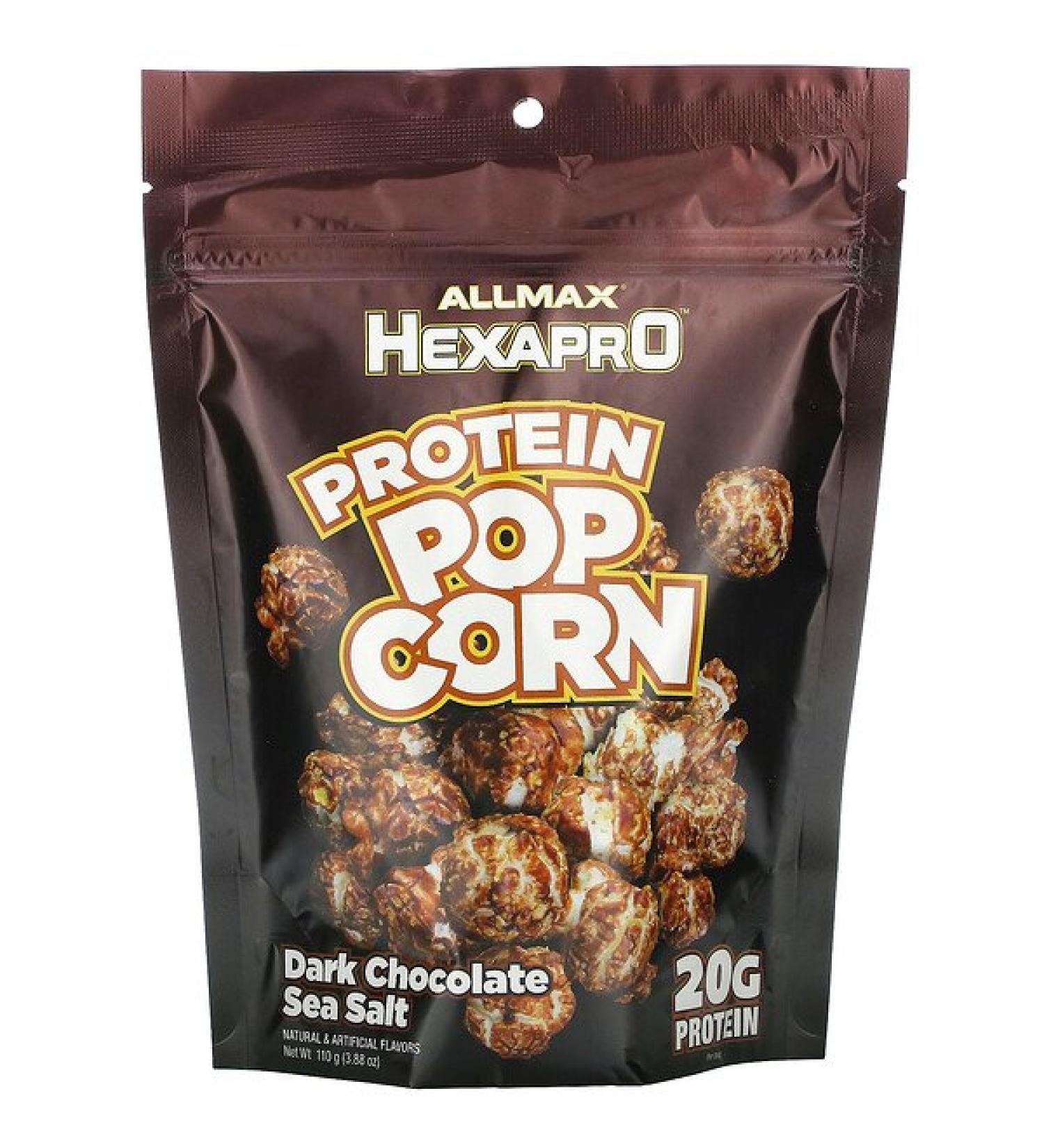 ALLMAX Nutrition HEXAPRO Protein Popcorn Dark Chocolate Sea Salt 3.88 oz (110 g)