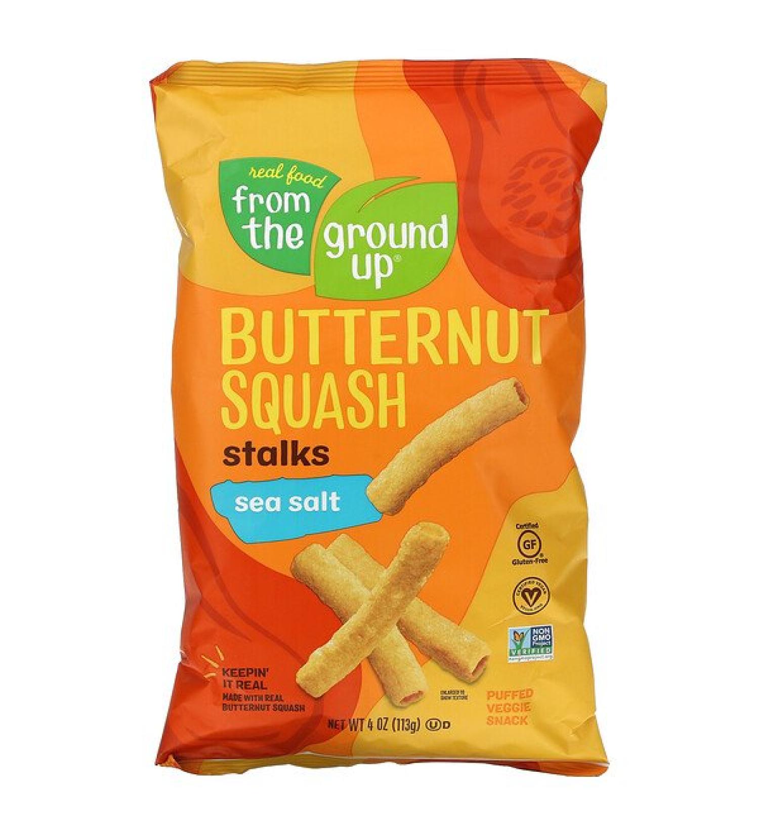 From The Ground Up Butternut Squash Stalks Sea Salt 4 oz (113 g)