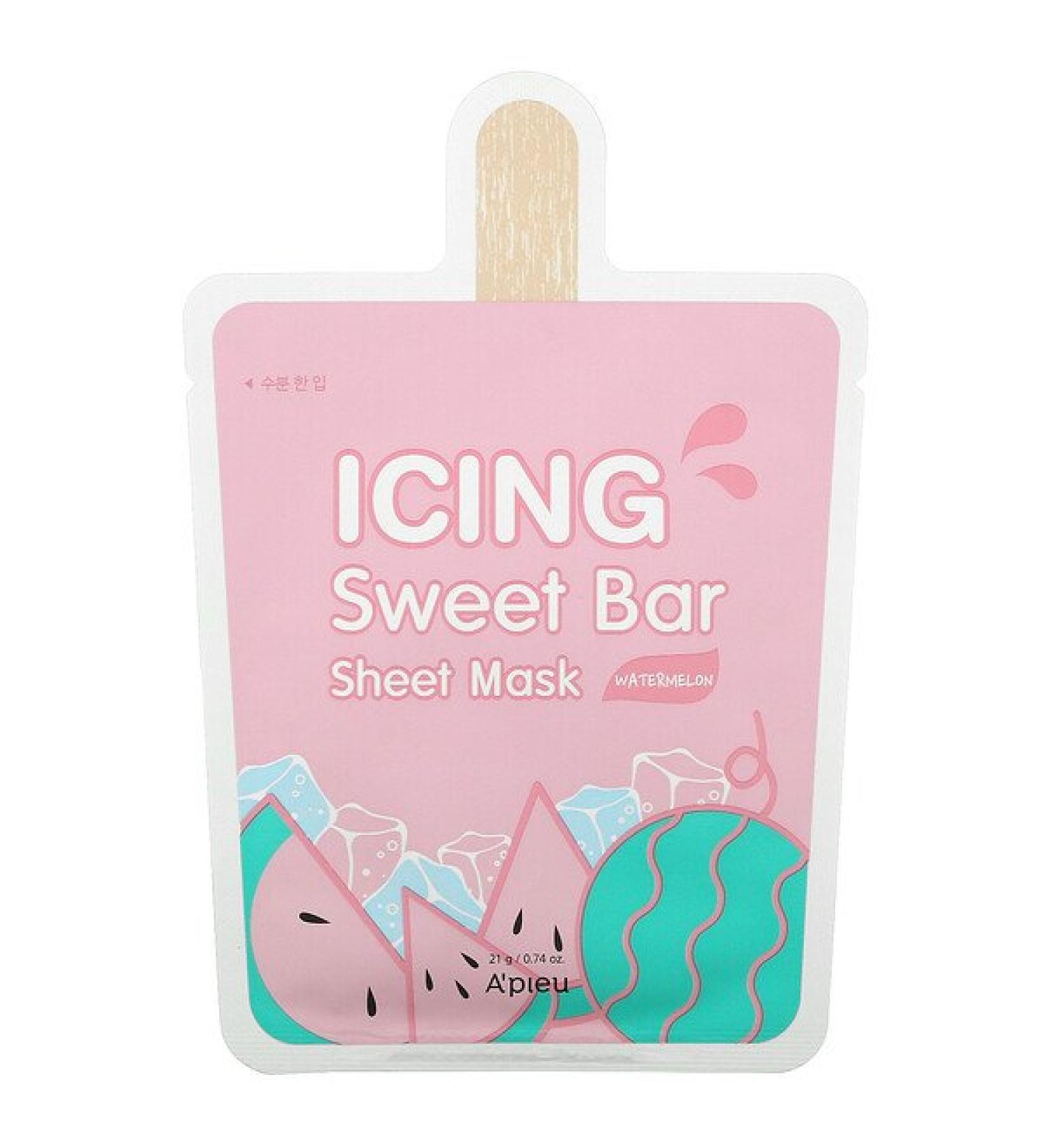 A'Pieu Icing Sweet Bar Beauty Sheet Mask Watermelon 1 Sheet 0.74 oz (21 g)