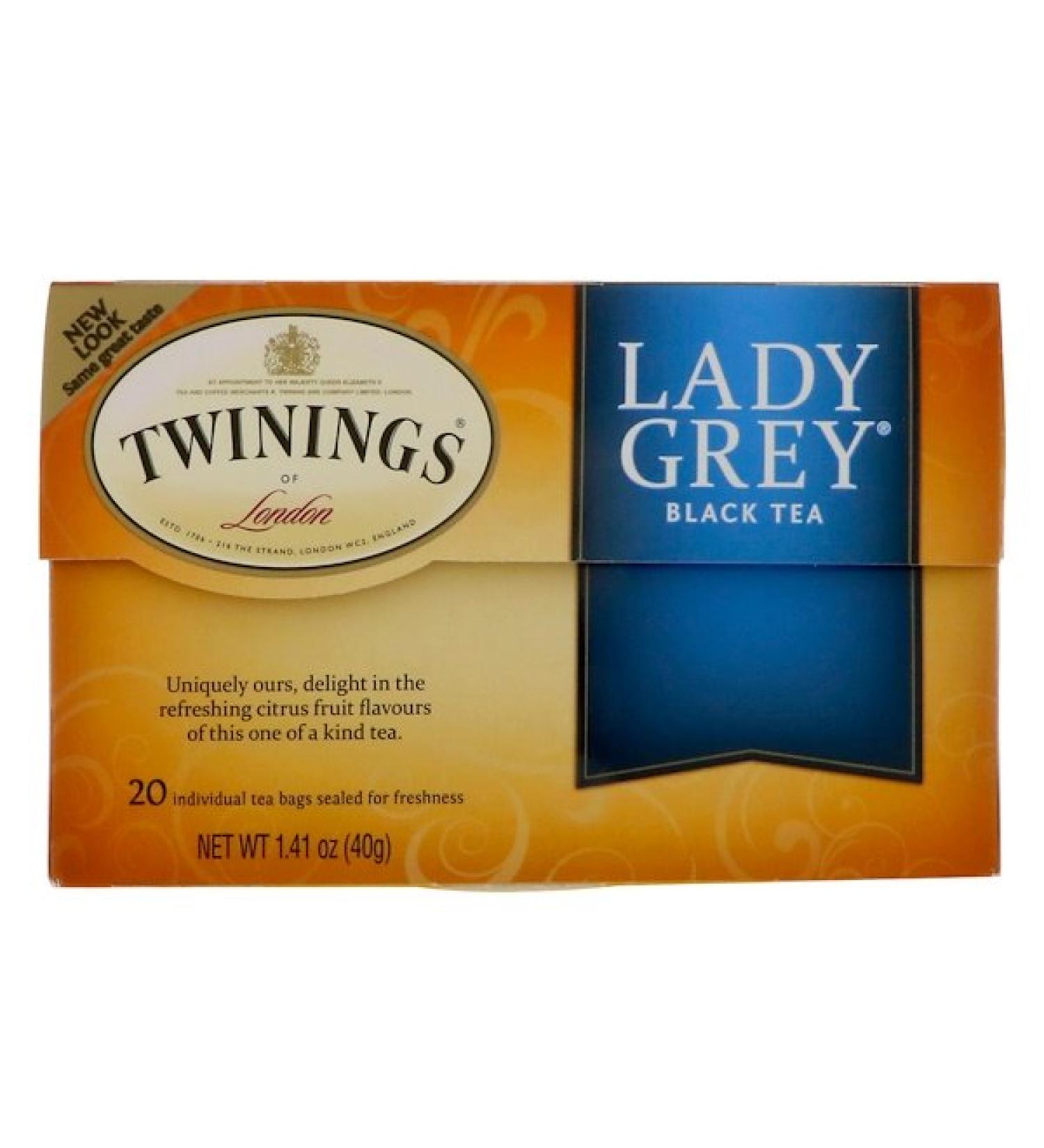 Twinings Lady Grey Black Tea 20 Tea Bags 1.41 oz (40 g)