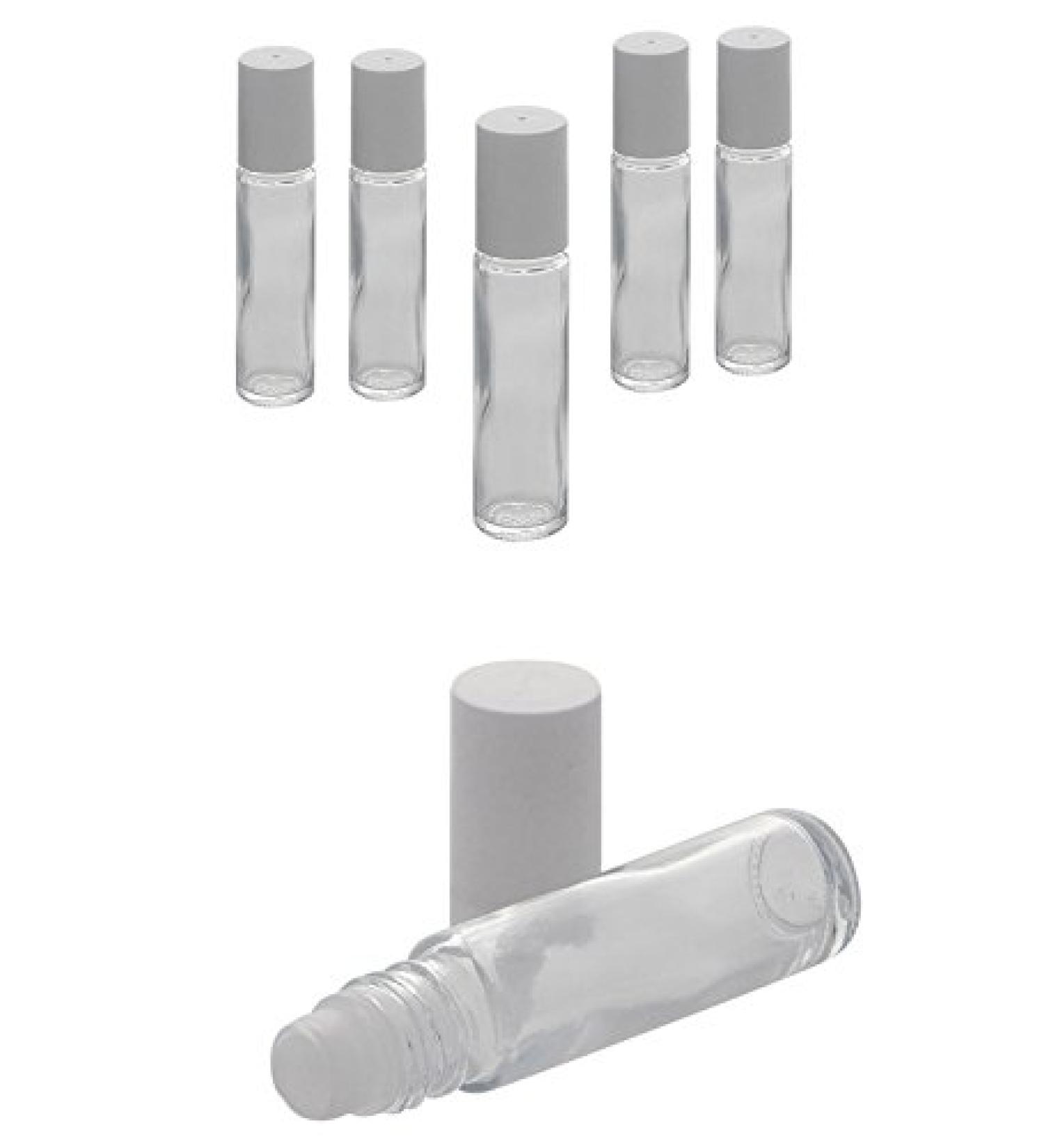Buy Kosmetex 10ml Clear Glass Roll-On Deodorant Stick Bottles Self-Filling Deodorant Roller Pack of 6 for Travel & Home Use - Buy Online on SooperMarket.com