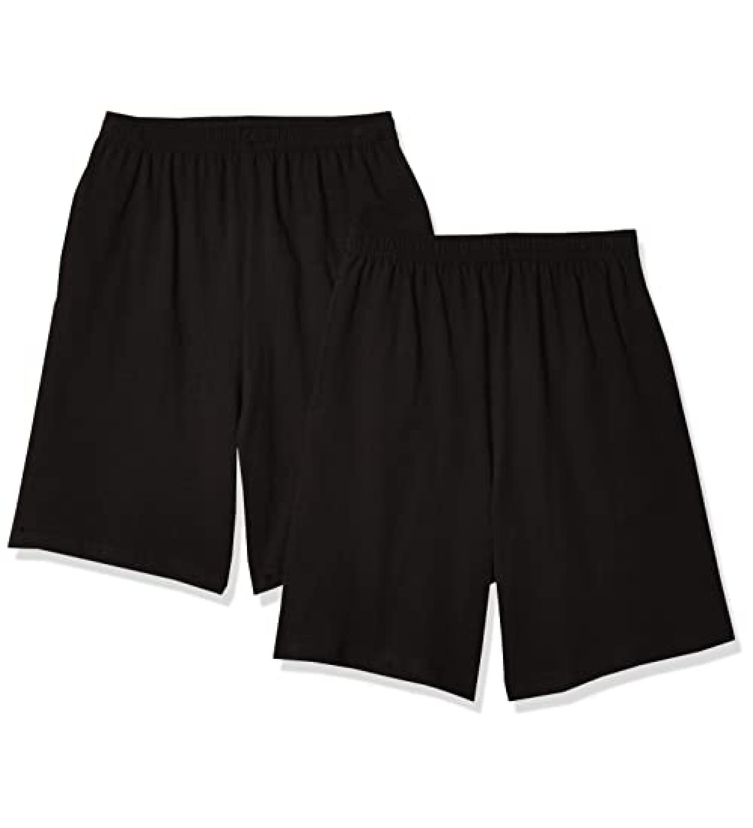 Hanes Boys Jersey Shorts (Pack of 2) - Medium Black | Comfortable Fit - Buy Online on SooperMarket.com