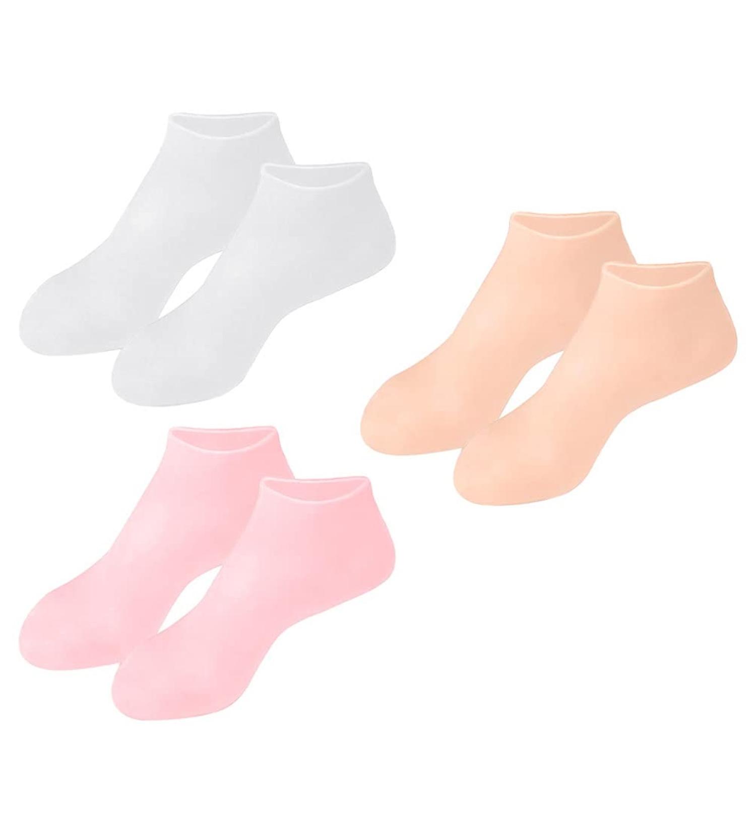 Minkissy 3 Pairs Gel Socks Gel Boat Socks Gel Care Socks Moisturizing Cushion Socks High Heel Socks Cracked Anti-crack Socks Moisturizing Heel Heels Sebs Women's Socks Elastic Man 16.5x8.5cm - Buy Online on SooperMarket.com