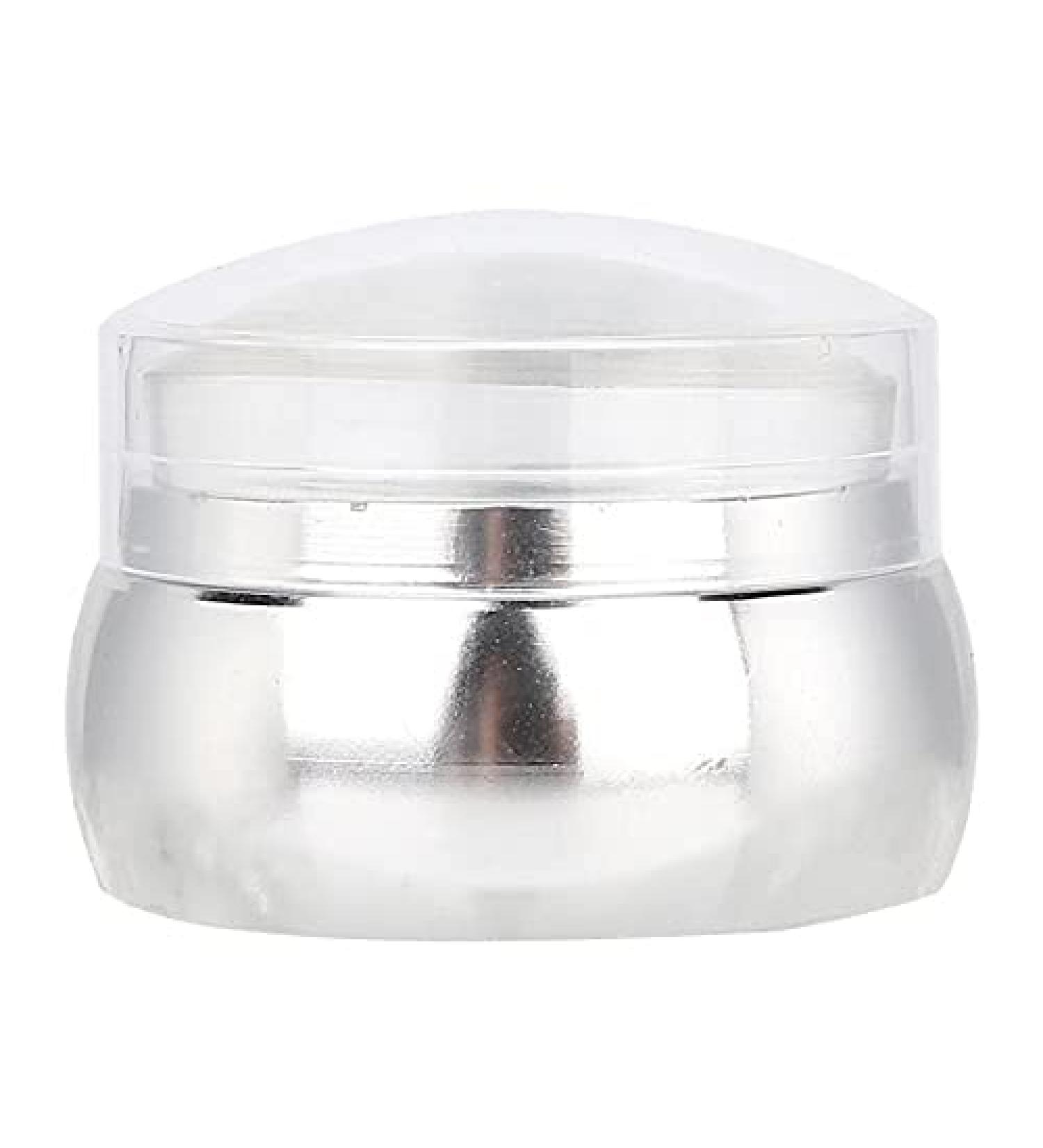 Premium Silver Nail Art Stamper with Lid & Scraper - Perfect for Salons & DIY Enthusiasts | International Shipping Available - Buy Online on SooperMarket.com