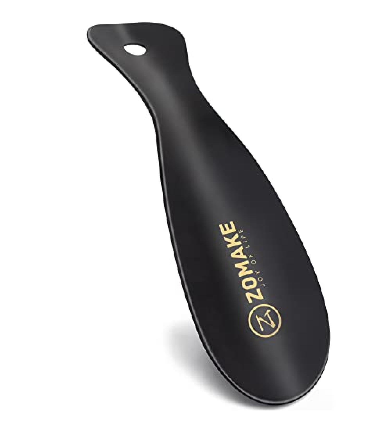 ZOMAKE Stainless Steel Shoe Horn 7.5 Inches - Portable Metal ShoeHorn for Travel (Black) - Buy Online on SooperMarket.com