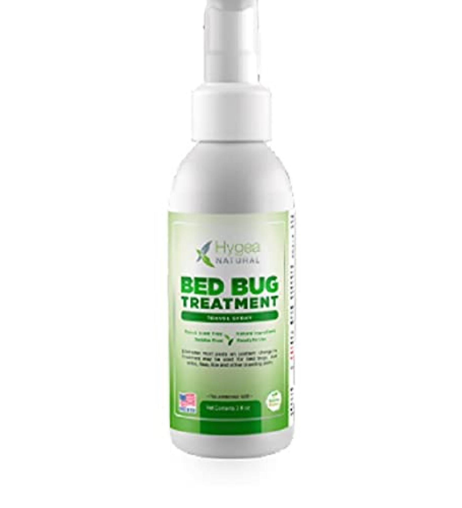 Hygea Natural Bed Bug & Lice Killer Travel Spray - TSA Approved - Fast Acting Protection for Hotels & Suitcases - Non Toxic - 3 oz - Buy Online on SooperMarket.com