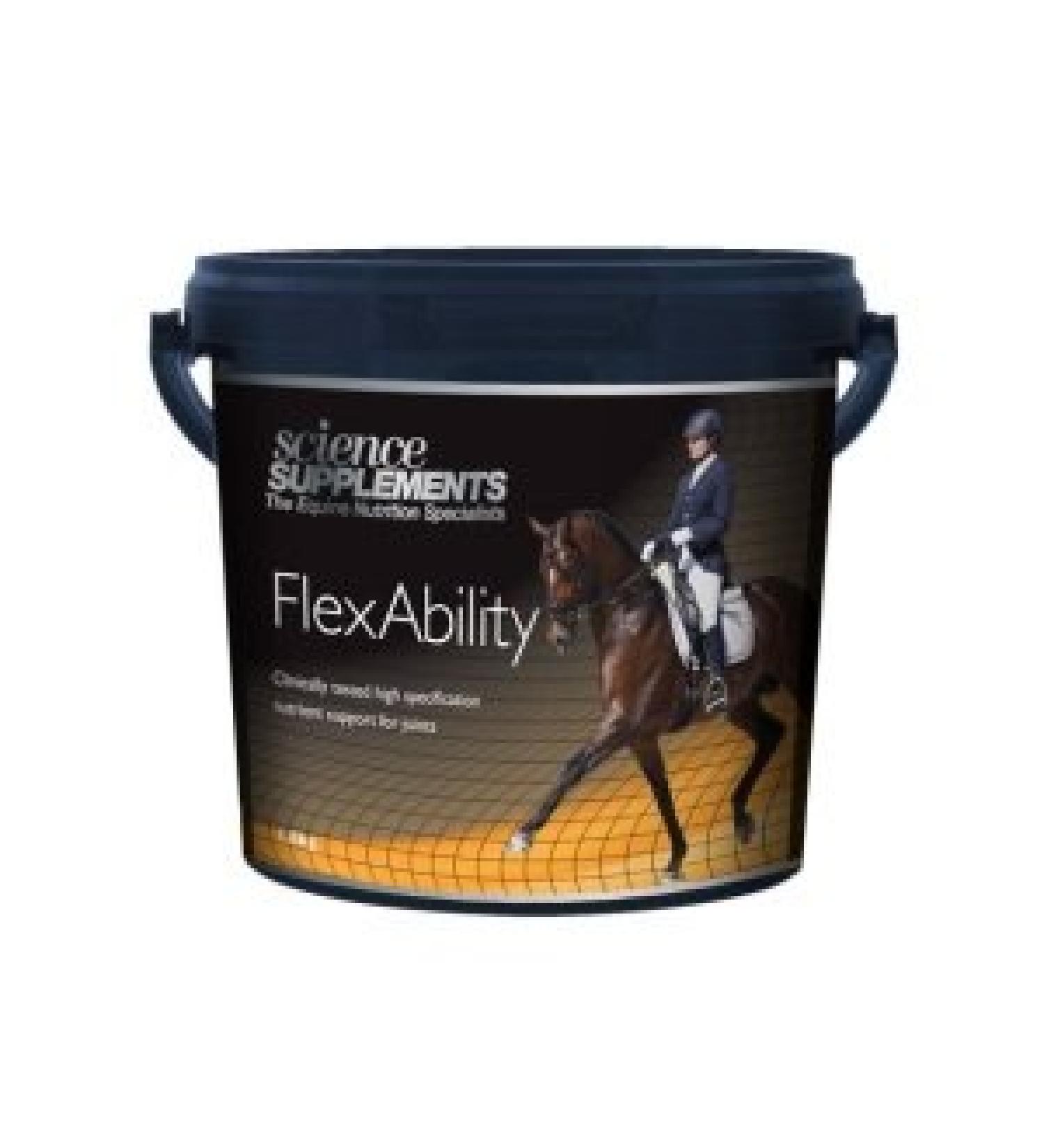 Science Supplements FlexAbility For Horses & Ponies - 1.8kg - Contains high levels of nutrients involved in cartilage synthesis - Contains glucosamine & MSM