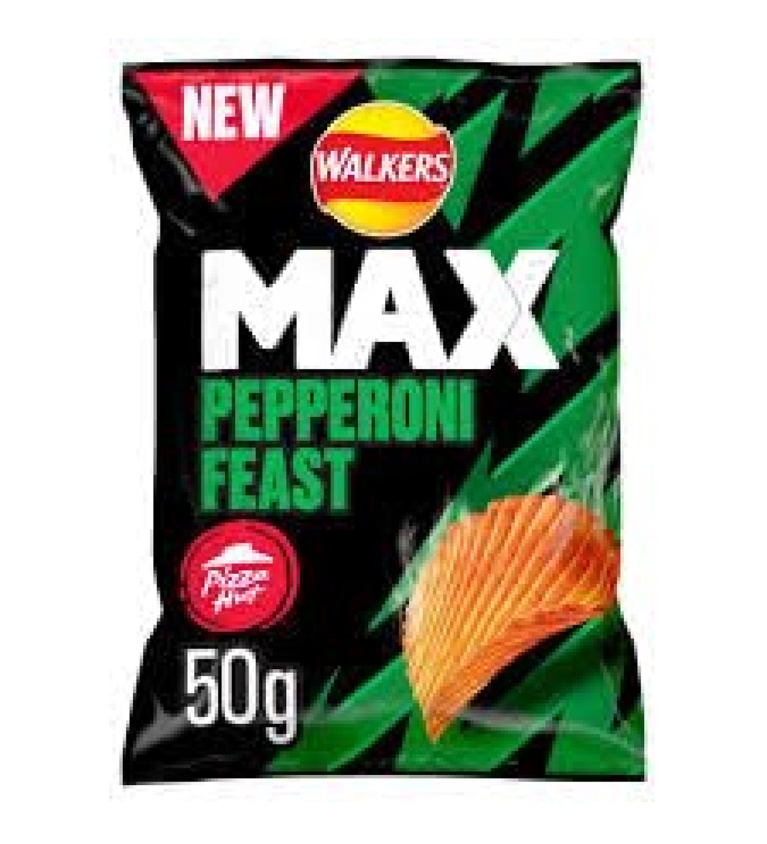 Walkers Max Pizza Hut Pepperoni Feast 24 x 50g (24 X 50G (1 Case))