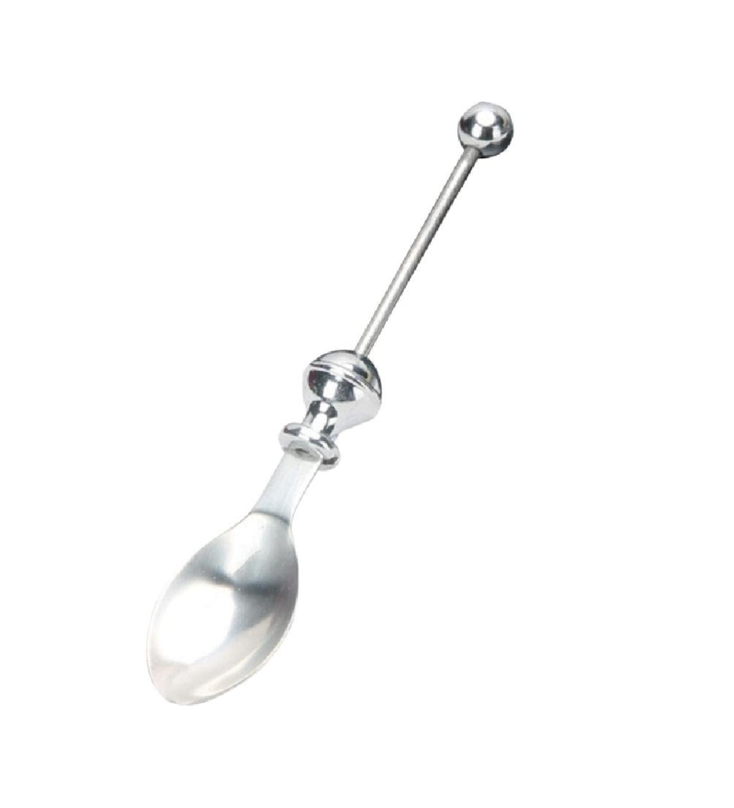 Funny Cake Bread Forks Bead Stringing Round Spoon Stainless Steel Dessert Forks Multi-Functional Kitchen Tool Fruit Fork Bead Stringing Fork - Buy Online on SooperMarket.com
