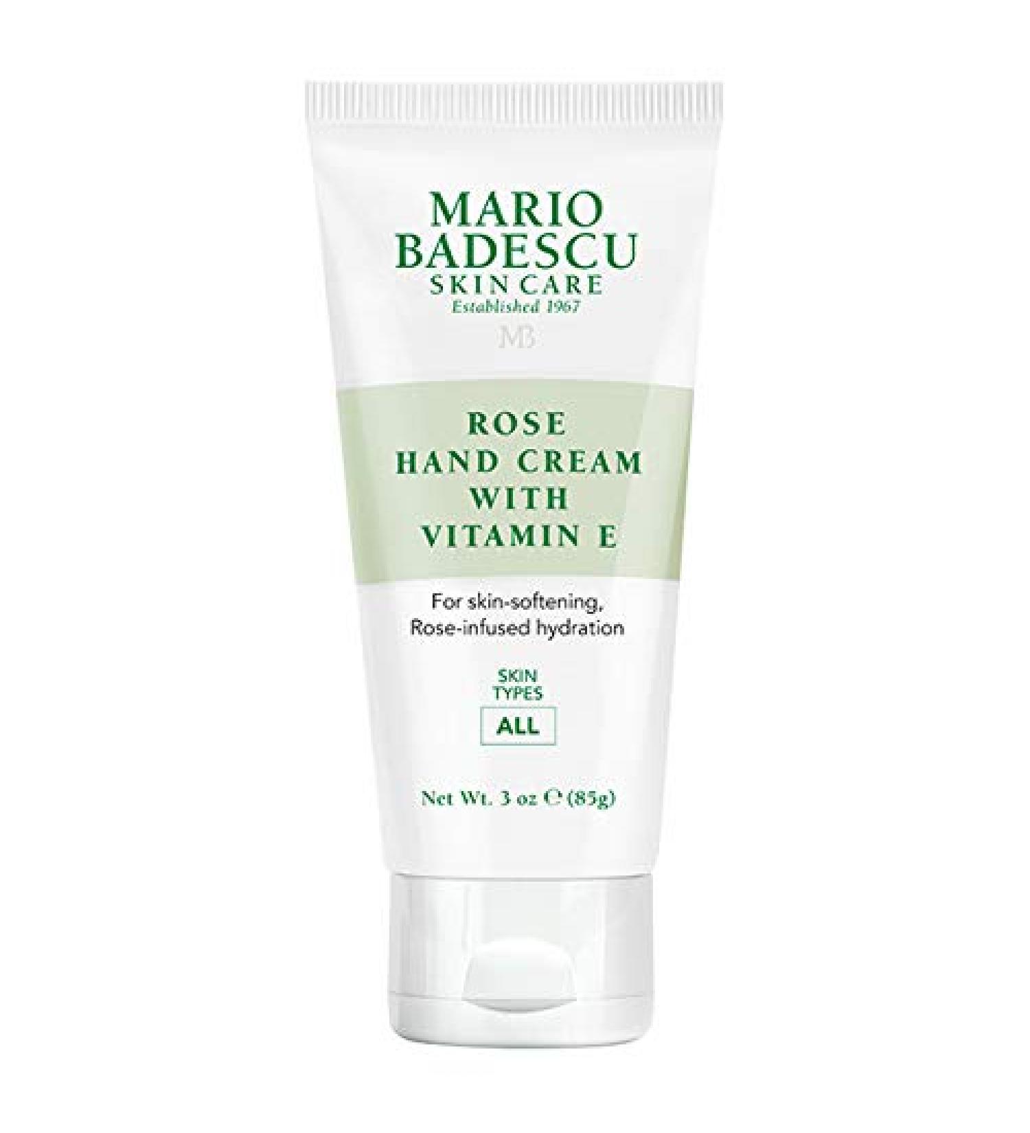 Mario Badescu Vitamin E Hand Cream - Moisturizing, Fast-Absorbing, Ideal for All Skin Types - Rose - Buy Online on SooperMarket.com
