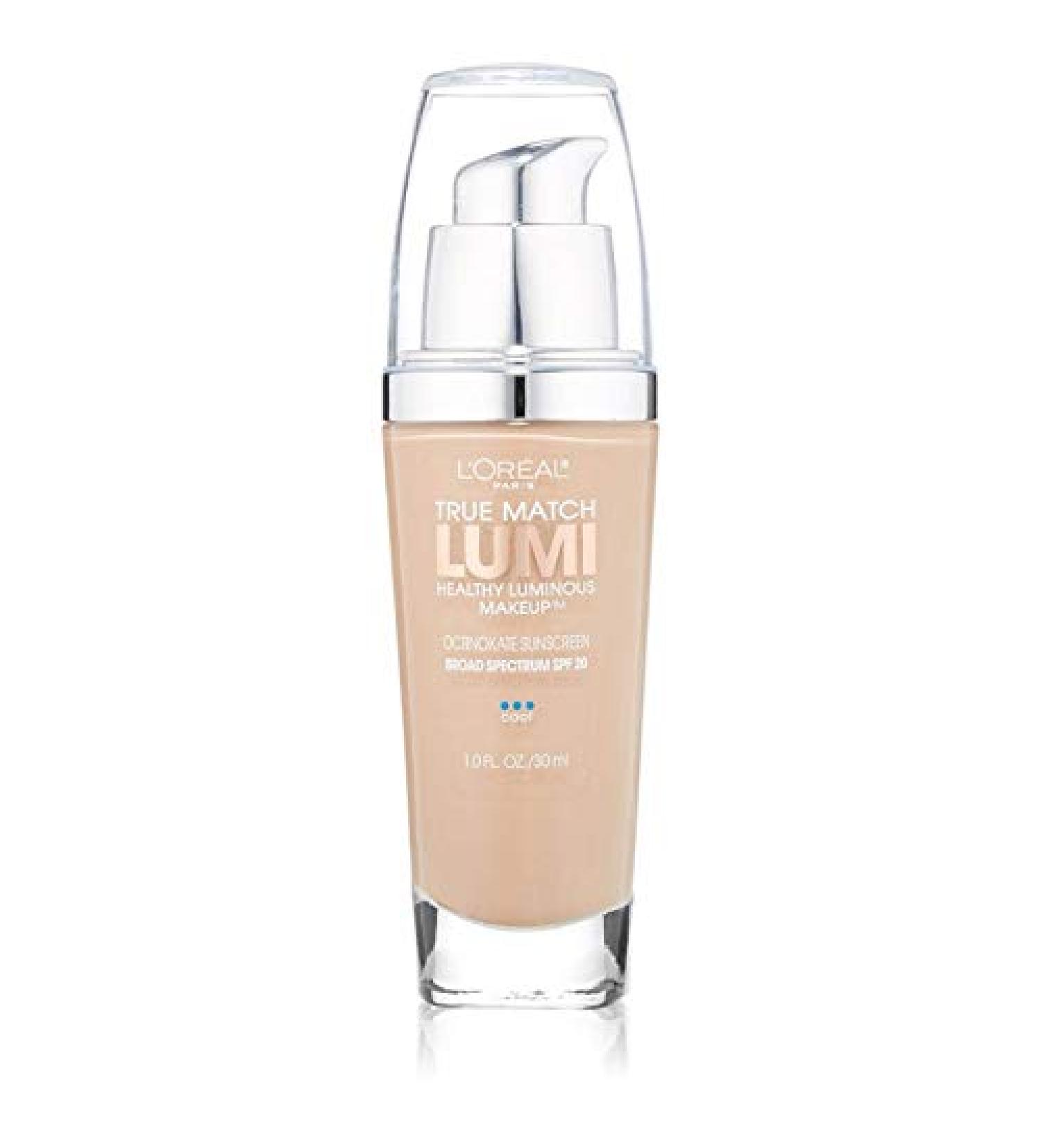 L'Oral Paris True Match Lumi Healthy Luminous Makeup, C3 Creamy Natural, 1 fl oz. Creamy Natural 30 ml