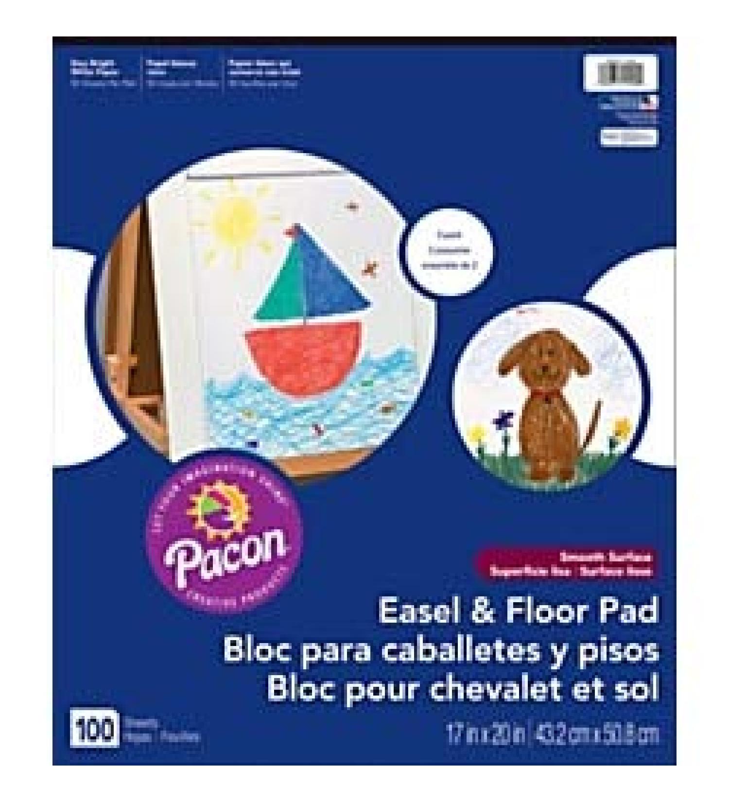 Roselle Easel and Floor Pad, 17 x 20 Inches, 50 Count Each Pad, 2-Pack (11200-2)