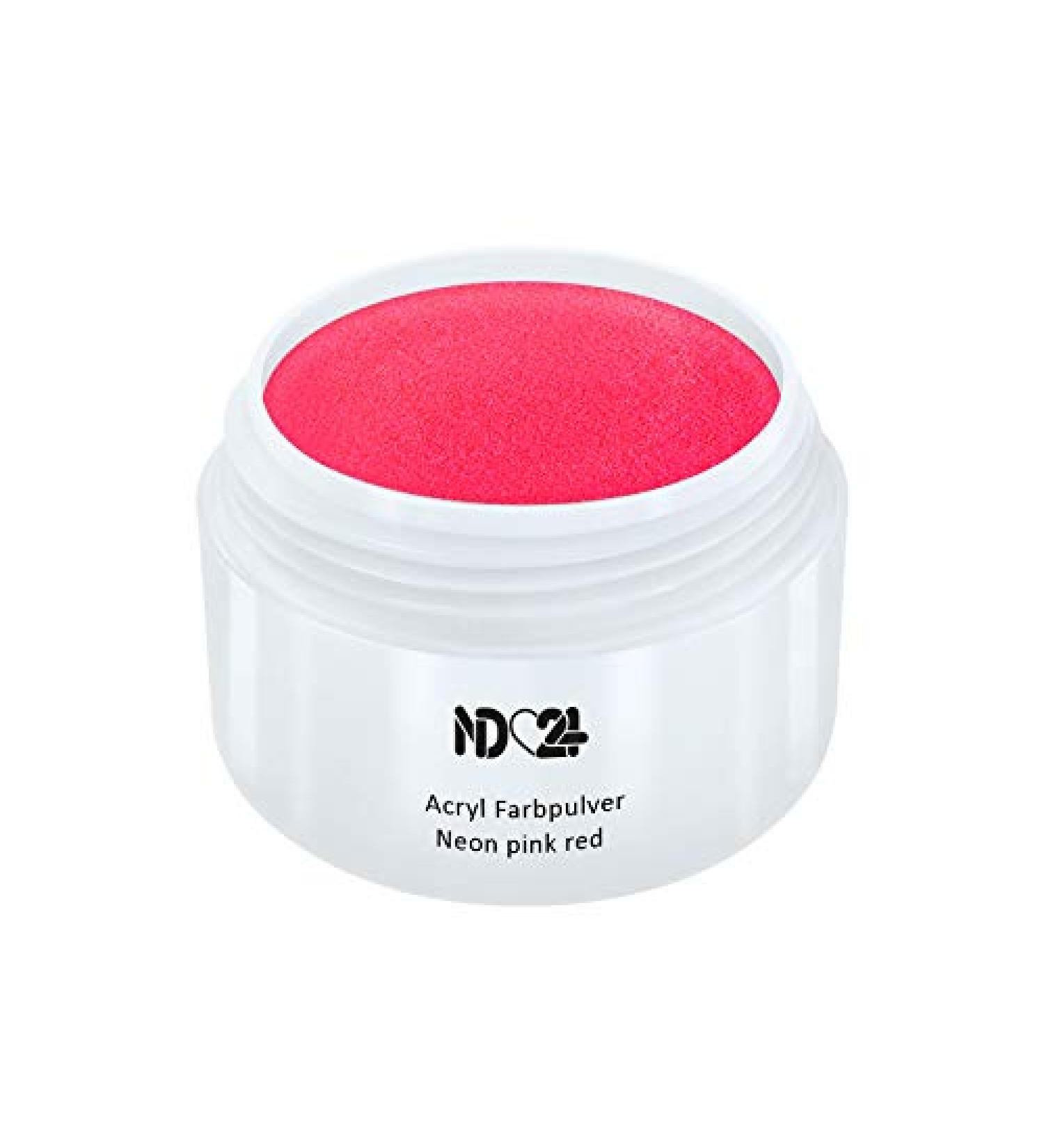 Acrylic Color Powder Neon Pink Red - Studio Quality 5g | Finest Neon Powder for Nail Art | International Shipping Available - Buy Online on SooperMarket.com