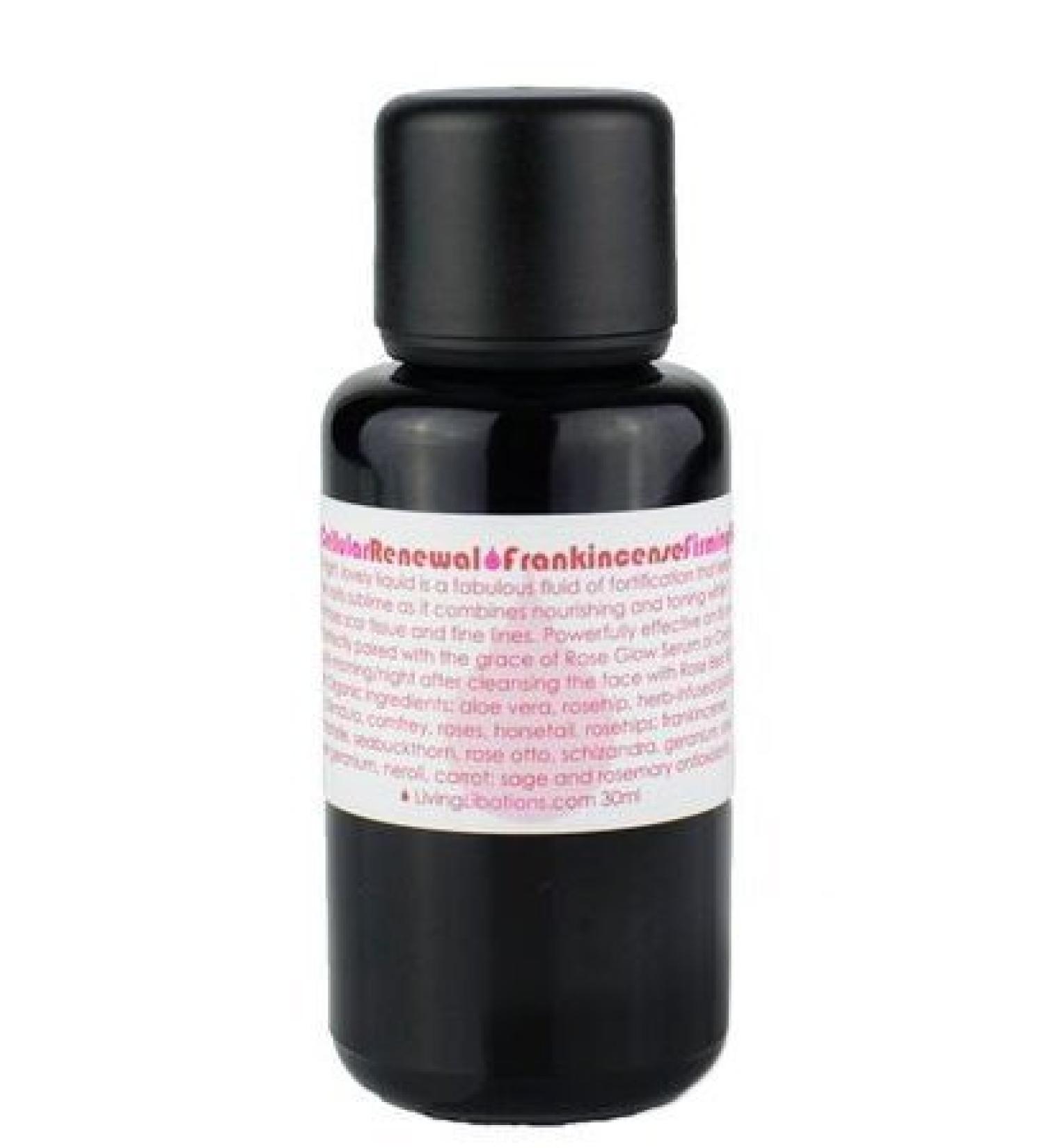 Living Libations - Organic/Wildcrafted Rose Cellular Renewal & Frankincense Firming Fluid (1 oz / 30 ml) 1 Fl Oz (Pack of 1)