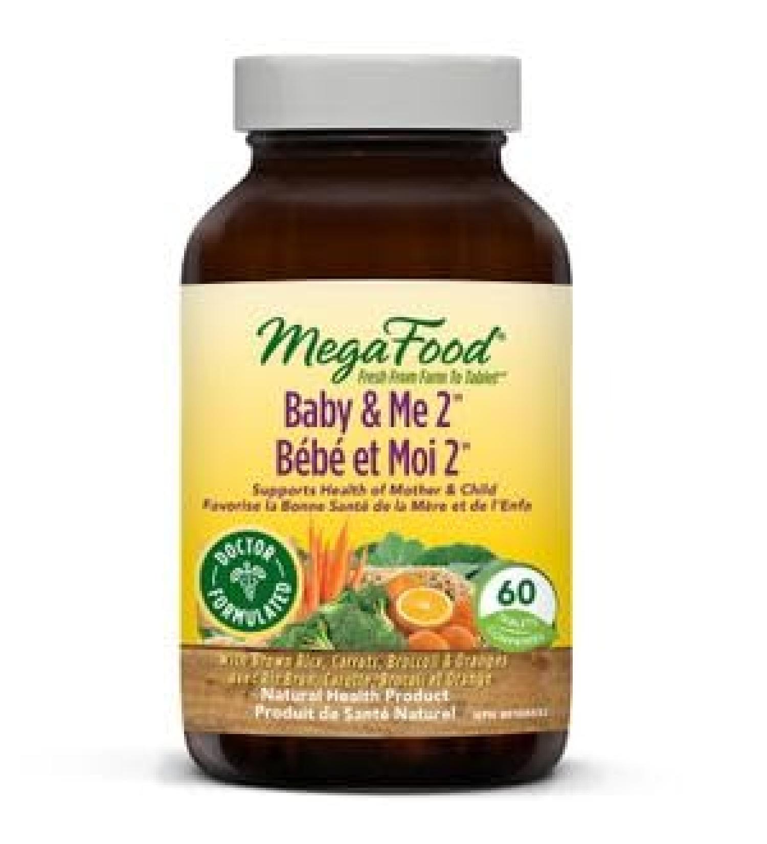MegaFood| Baby & Me 2| Prenatal Vitamins for Women| Multivitamins for Women | Optimal Iron Folate B12 B6 Vitamin D Choline & Biotin| Supports Healthy Glucose Metabolism| Thyroid Function| Skin Health | 60 Tablets | 1 Month Supply Prenatal Vitamins 60 coun - Buy Online on SooperMarket.com