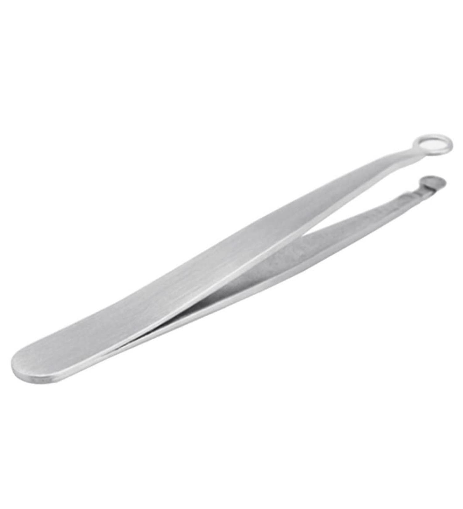 Nose Hair Tweezers Stainless Steel Round Tip Face Hair Remover Eyelash Eyebrow Tweezers Manicure Tackle - Buy Online on SooperMarket.com