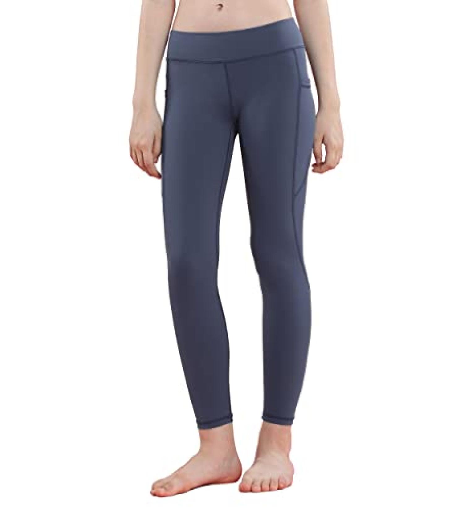 Willit Girls Athletic Leggings with Pockets - Gray Medium | Youth Dance, Running, Yoga Pants - Buy Online on SooperMarket.com