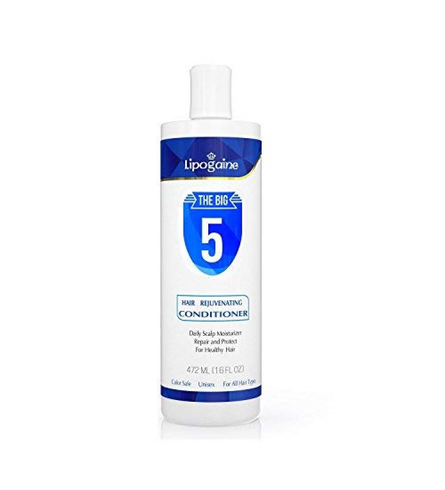 Lipogaine Big 5 Hair Loss Prevention Conditioner - Argan Oil, Keratin, Aloe Vera - Buy Online on SooperMarket.com
