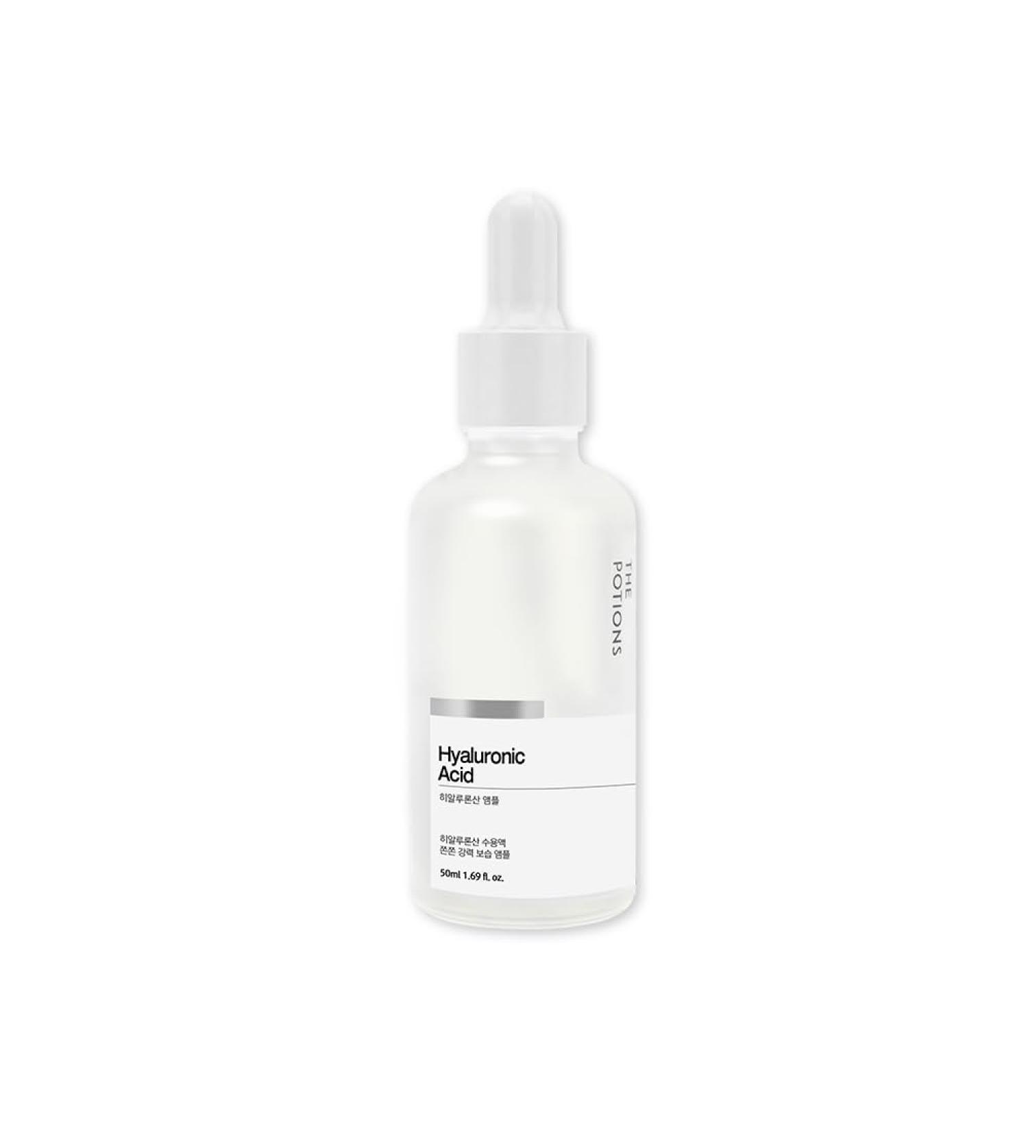 The Potions Hyaluronic Acid Ampoule - Hydrating Moisturizer for Face | Korean Skincare Cruelty-Free & Hypoallergenic - 50ml - Buy Online on SooperMarket.com